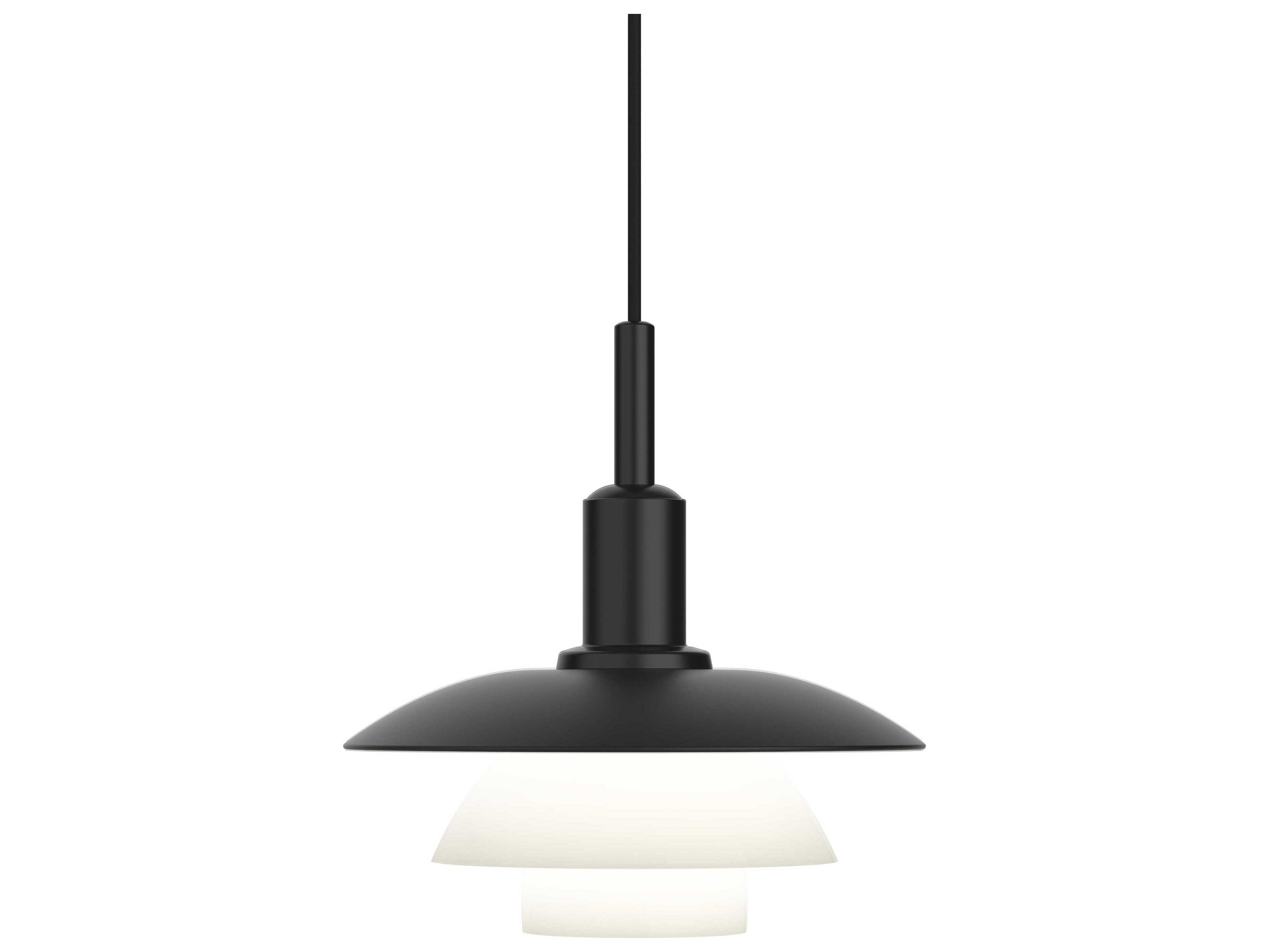 PH-3/3 1-Light Black Tiered Mini Pendant
