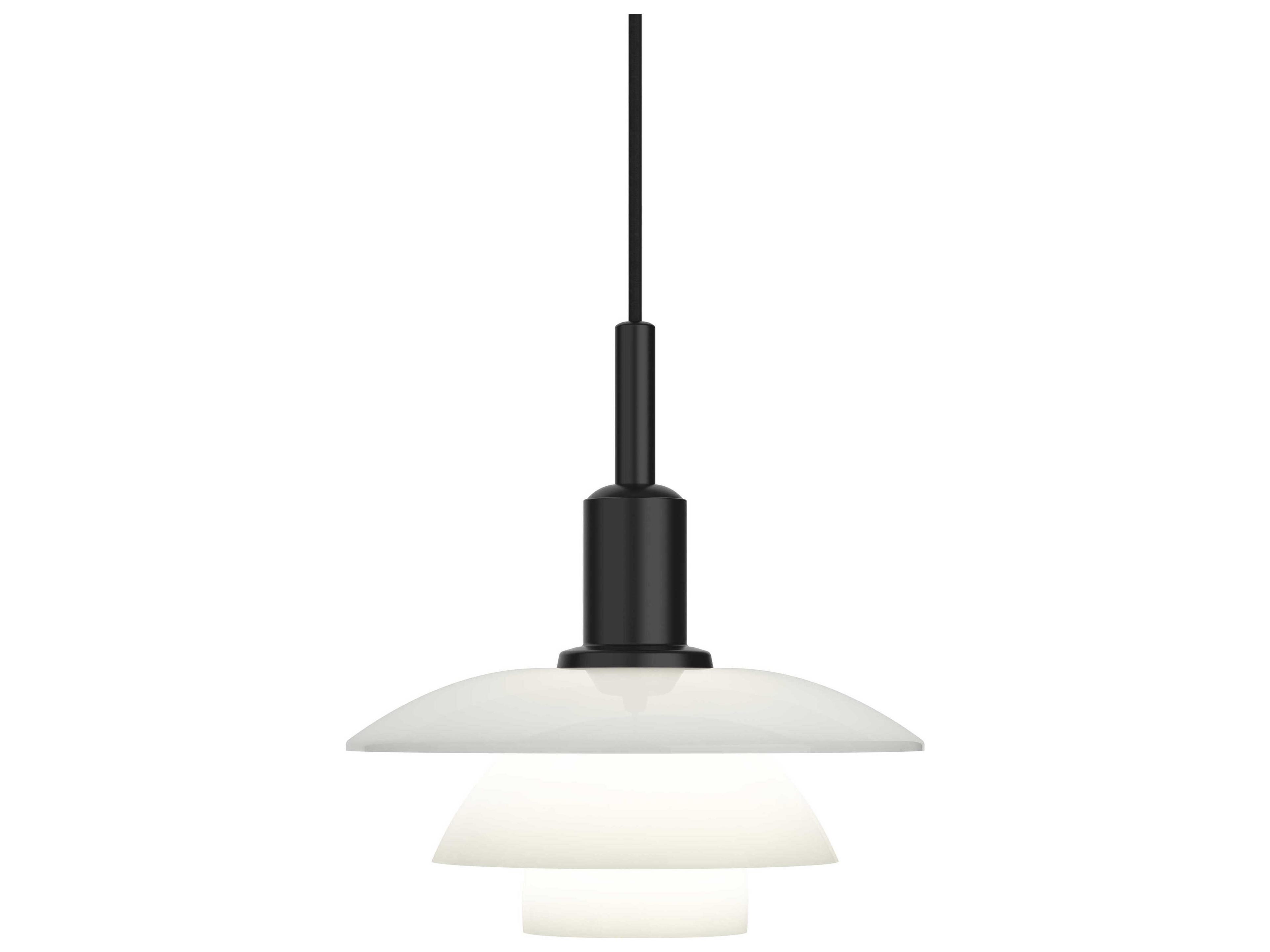 Louis Poulsen PH-3/3 1-Light Black Tiered Mini Pendant