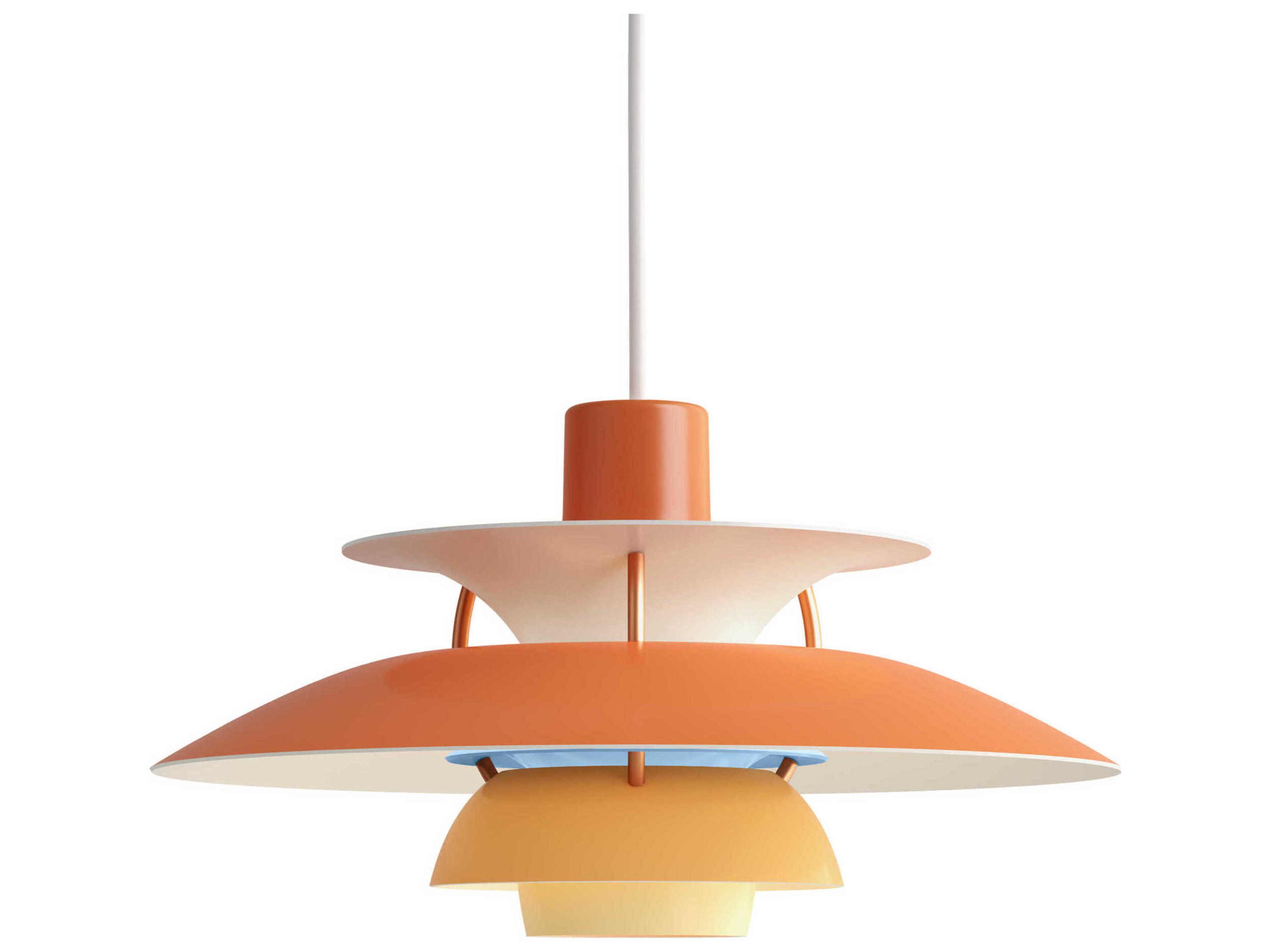 Louis Poulsen PH-5 1-Light White Tiered Mini Pendant