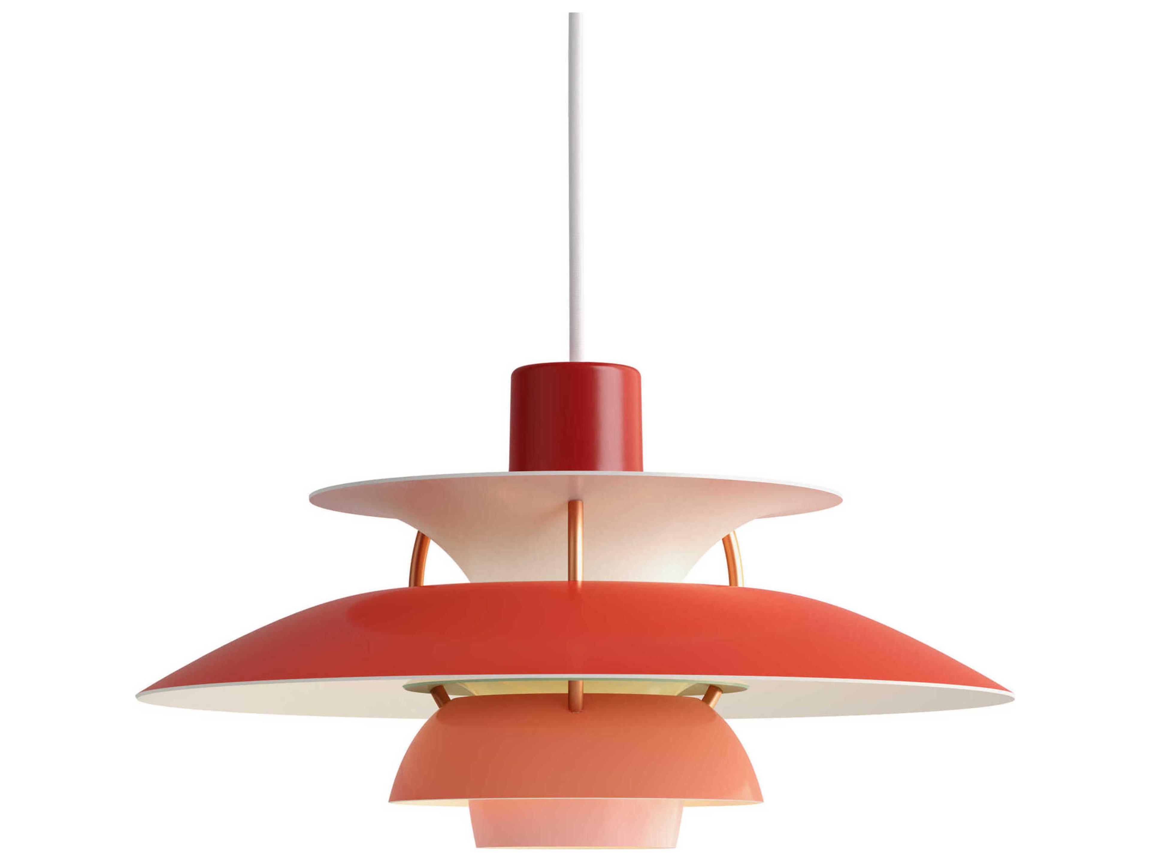 Louis Poulsen PH-5 1-Light White Tiered Mini Pendant