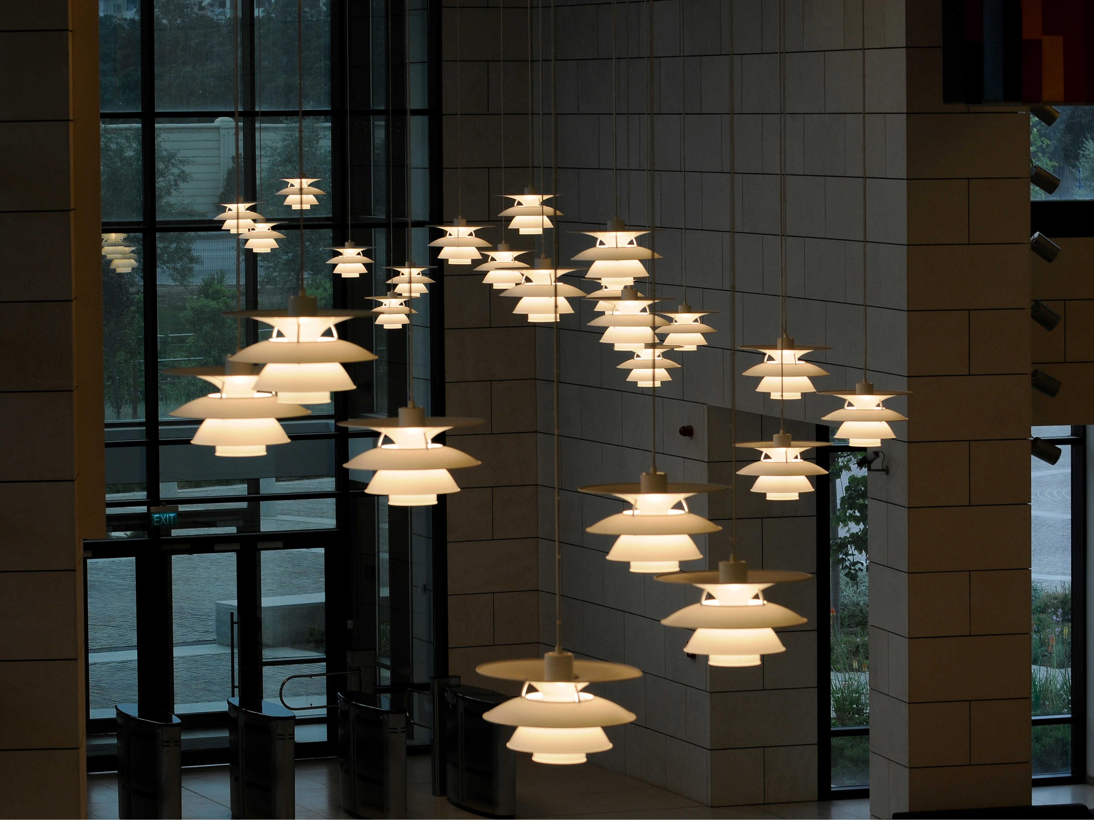 Louis Poulsen PH-6/6 White Tiered Pendant