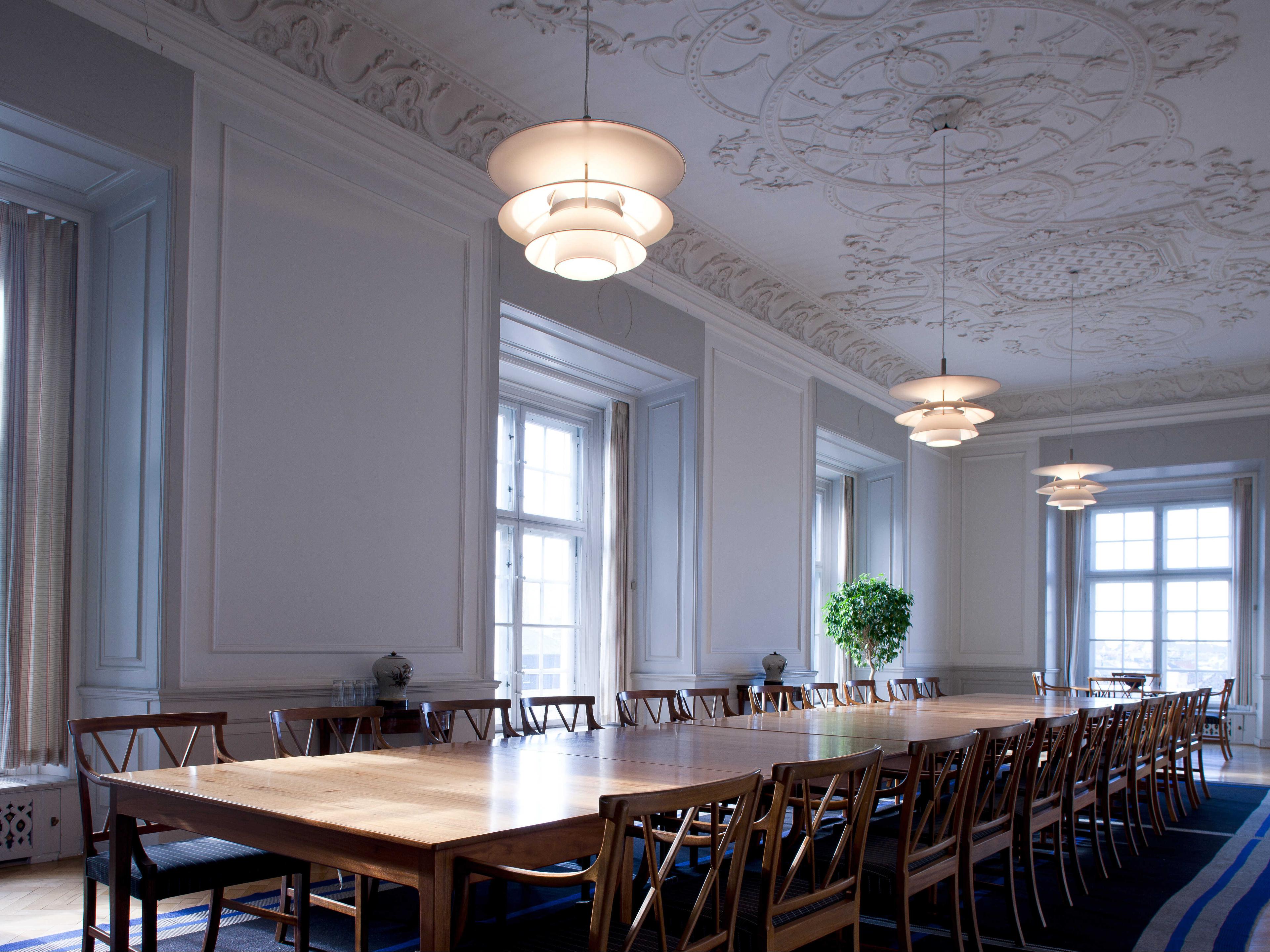 Louis Poulsen PH-6/6 White Tiered Pendant