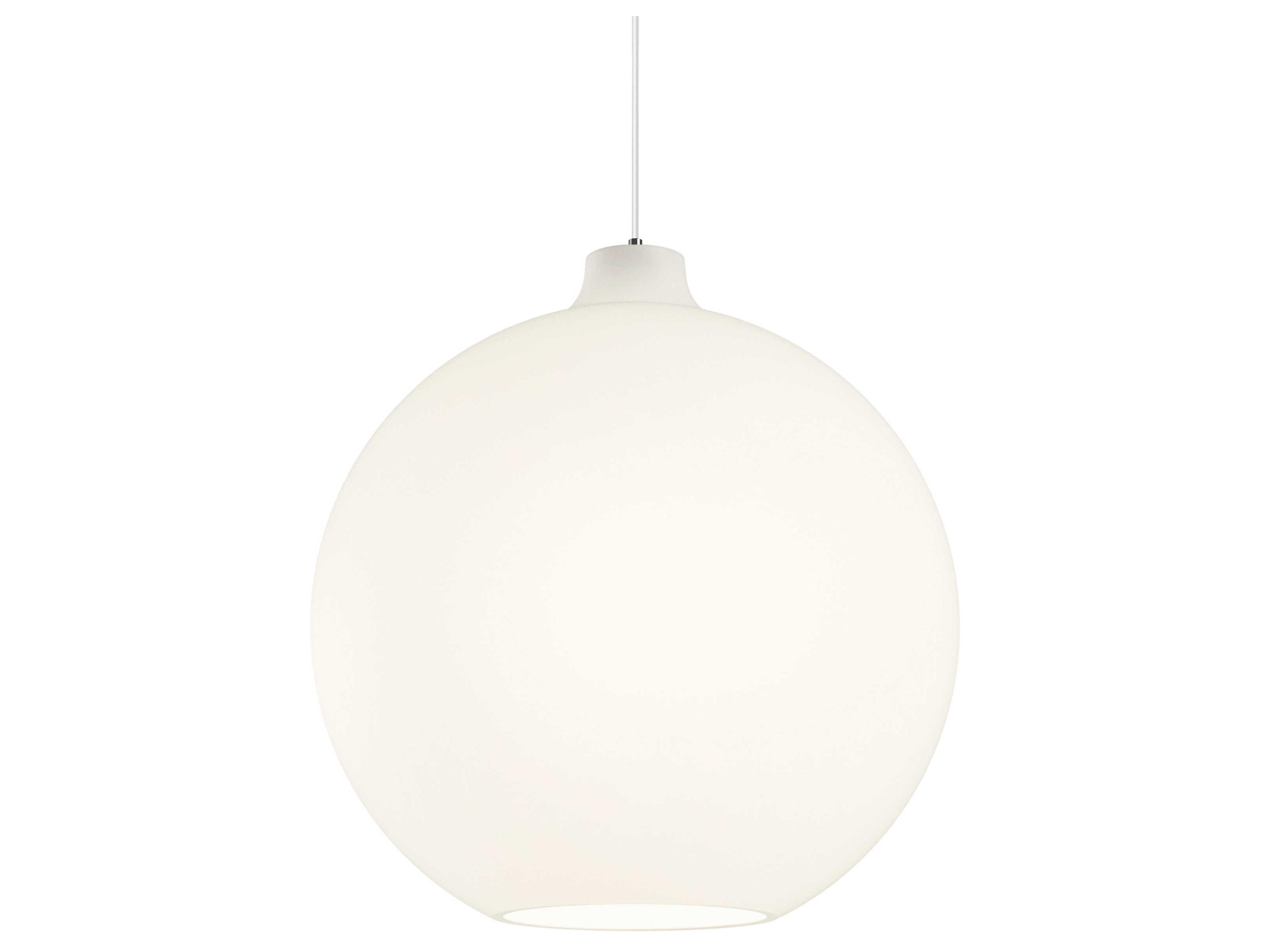 Wohlert White Opal Glass Globe Pendant