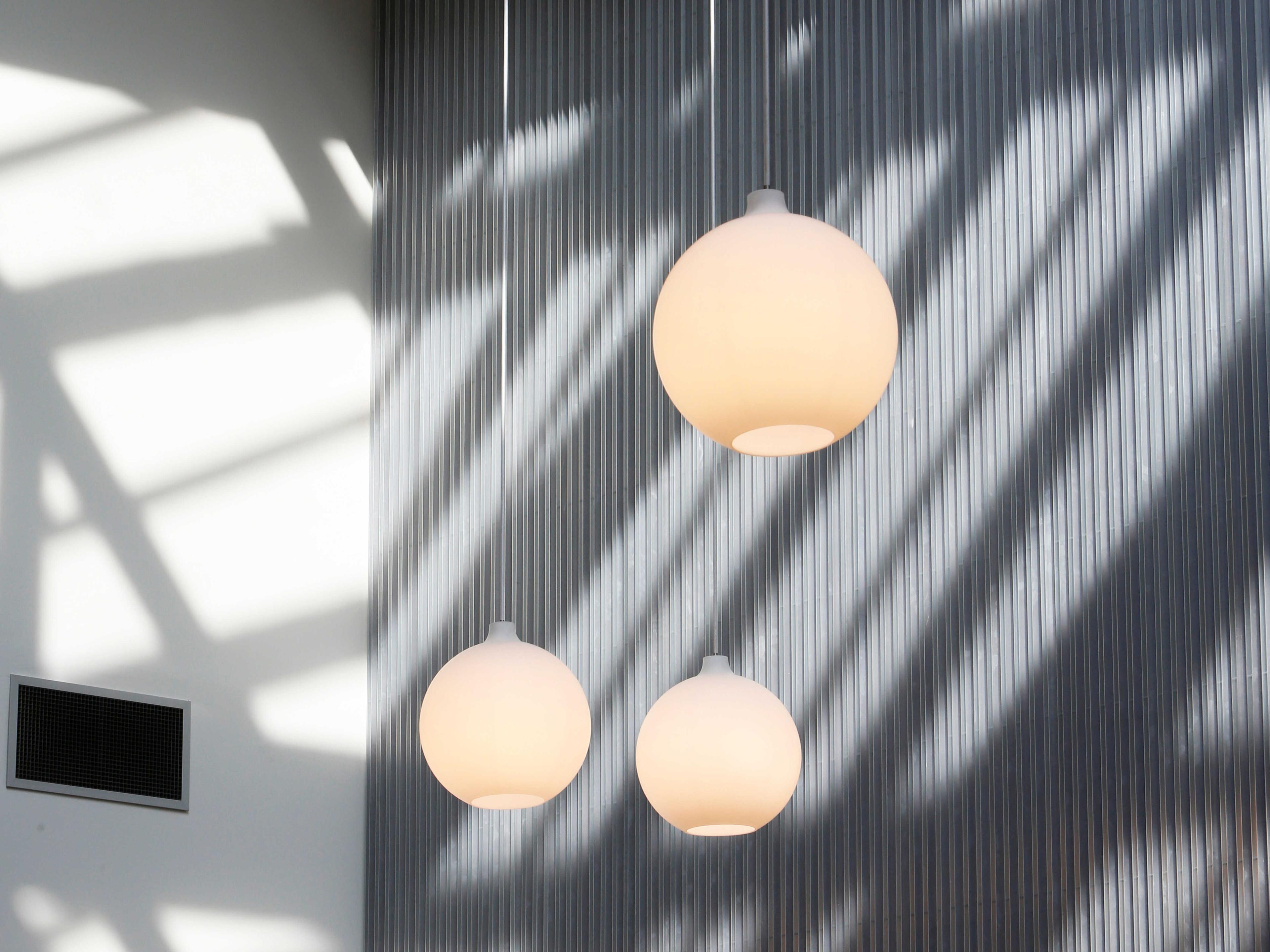 Louis Poulsen Wohlert White Opal Glass Globe Pendant