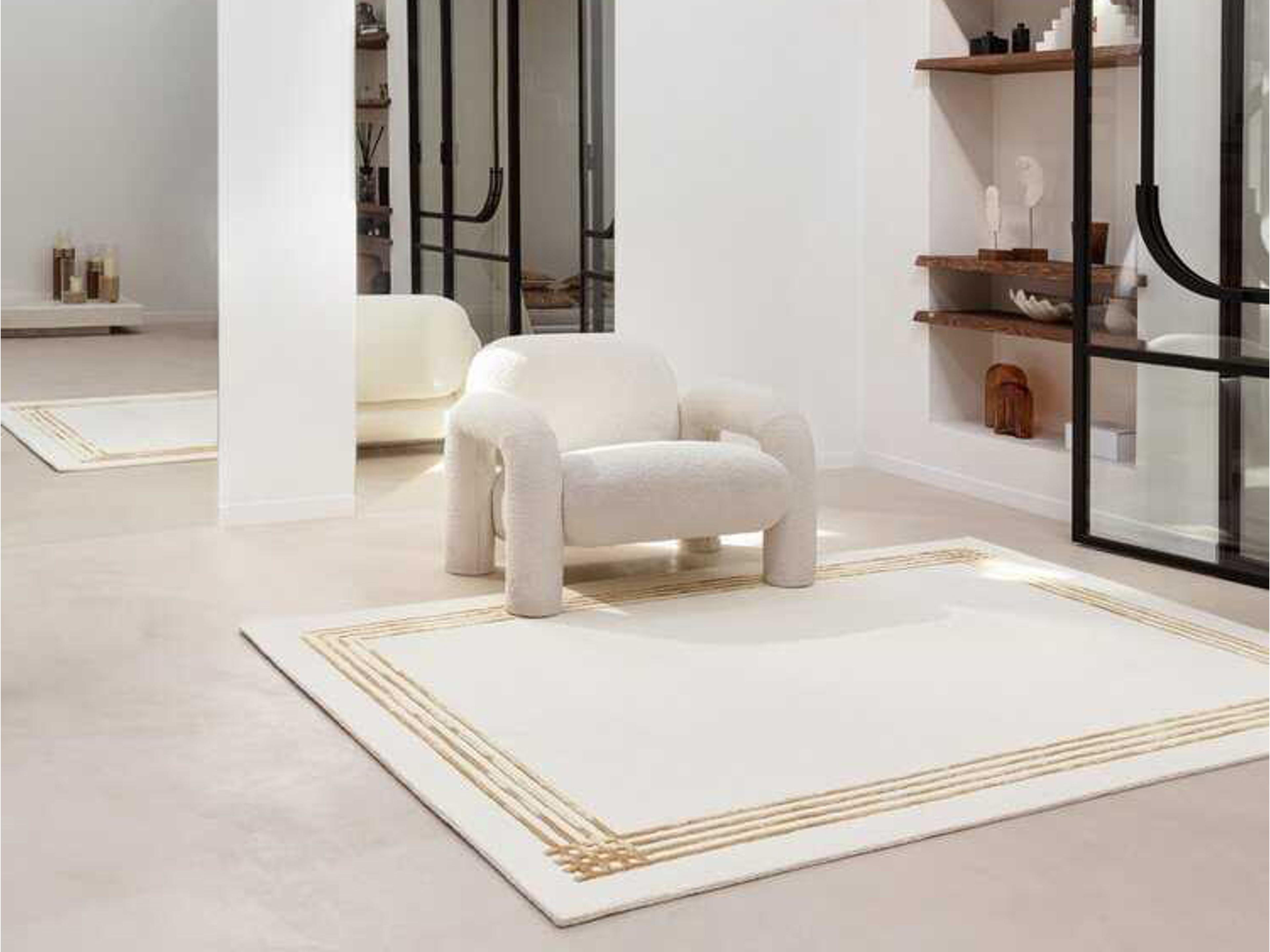 Ligne Pure Beeline Bordered Area Rug