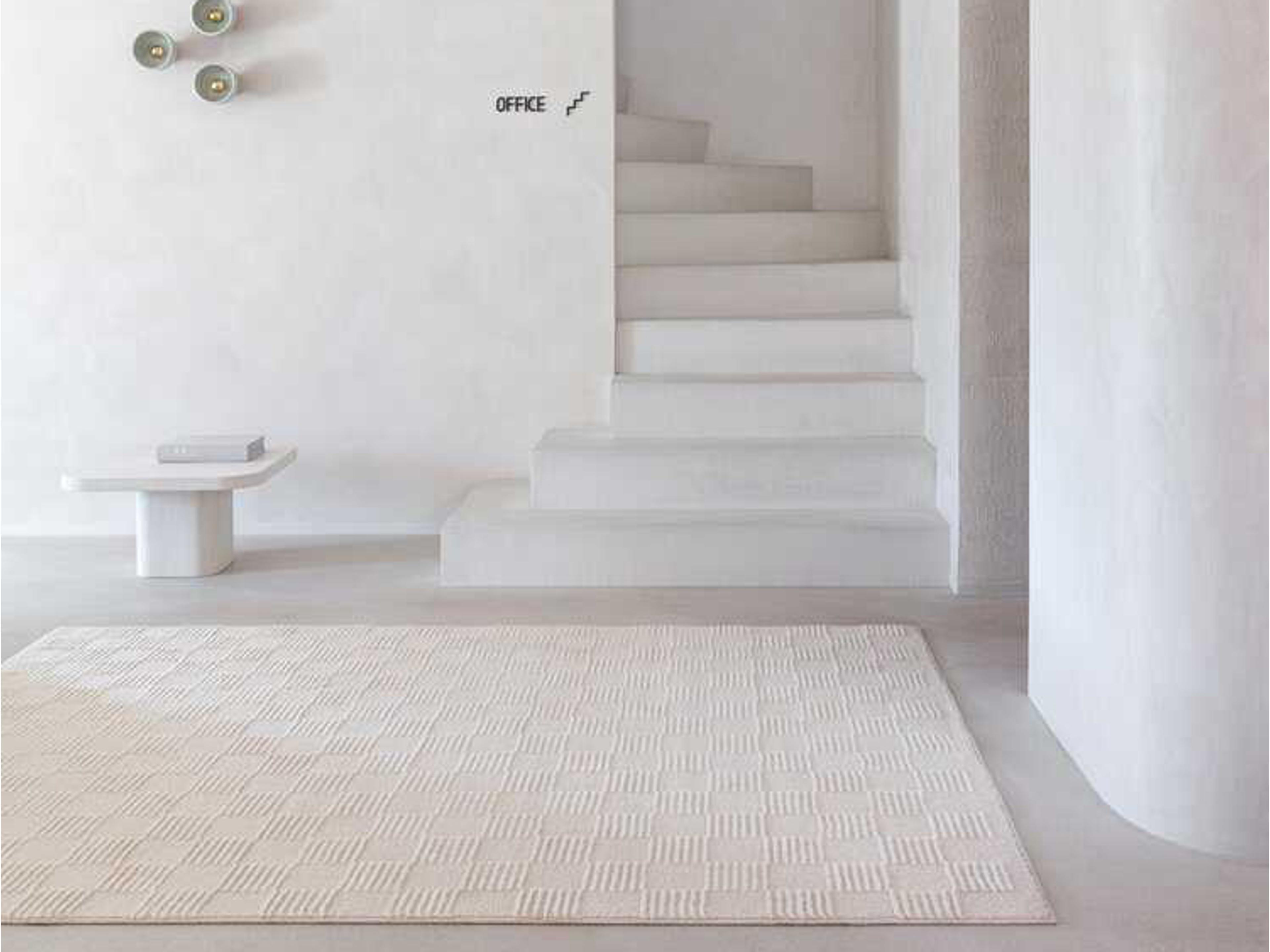 Ligne Pure Check Geometric Area Rug