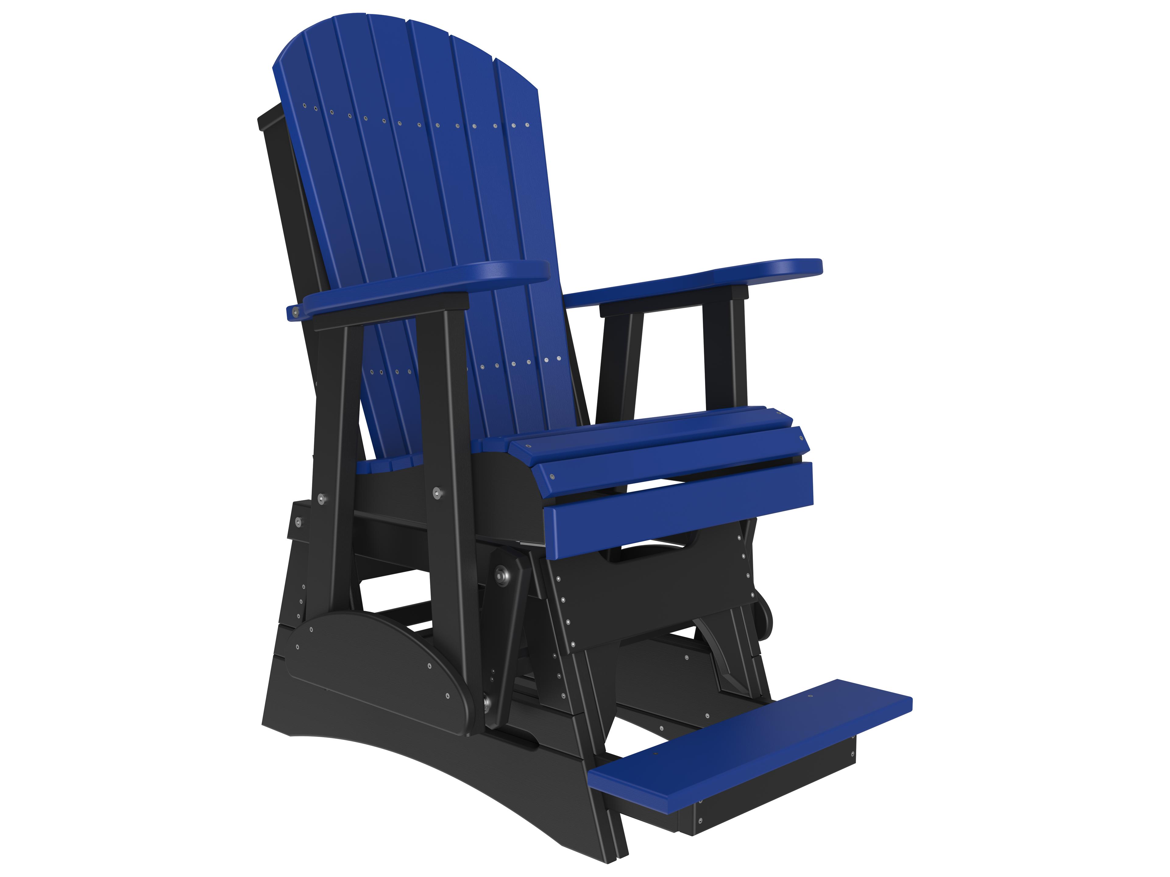 LuxCraft Recycled Plastic Adirondack Counter Glider Chair