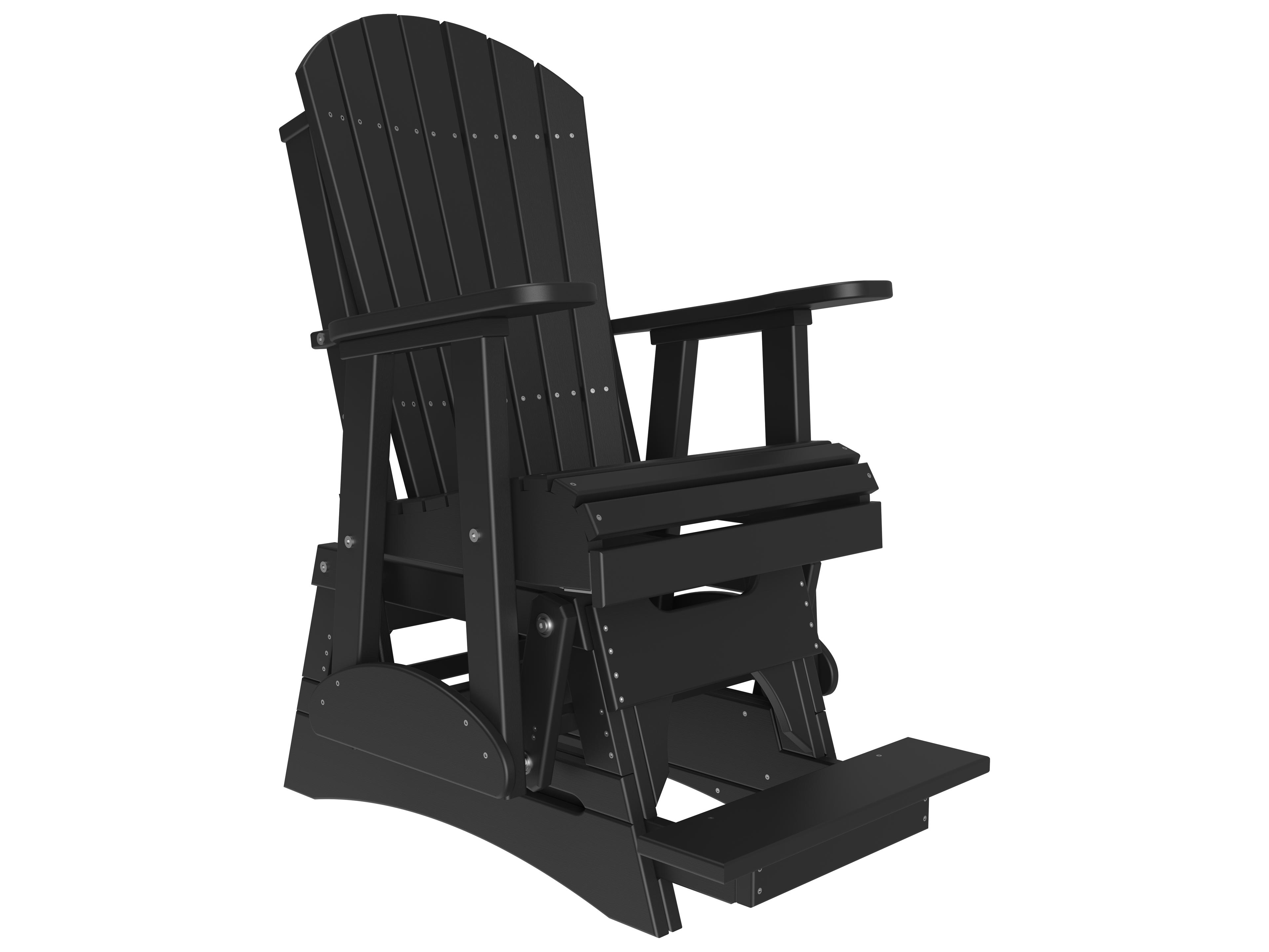 LuxCraft Recycled Plastic Adirondack Counter Glider Chair