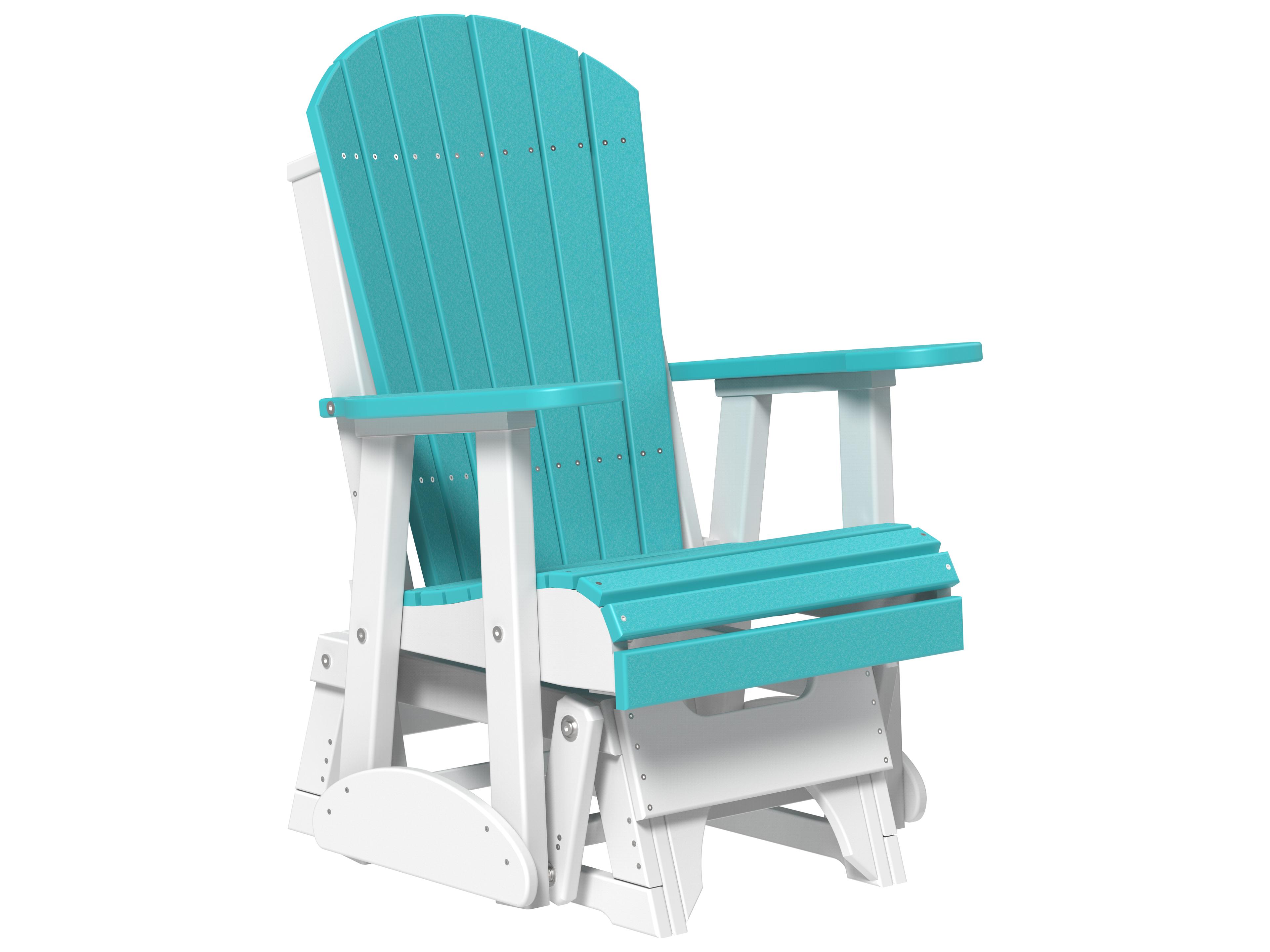 LuxCraft Recycled Plastic Adirondack Glider Chair