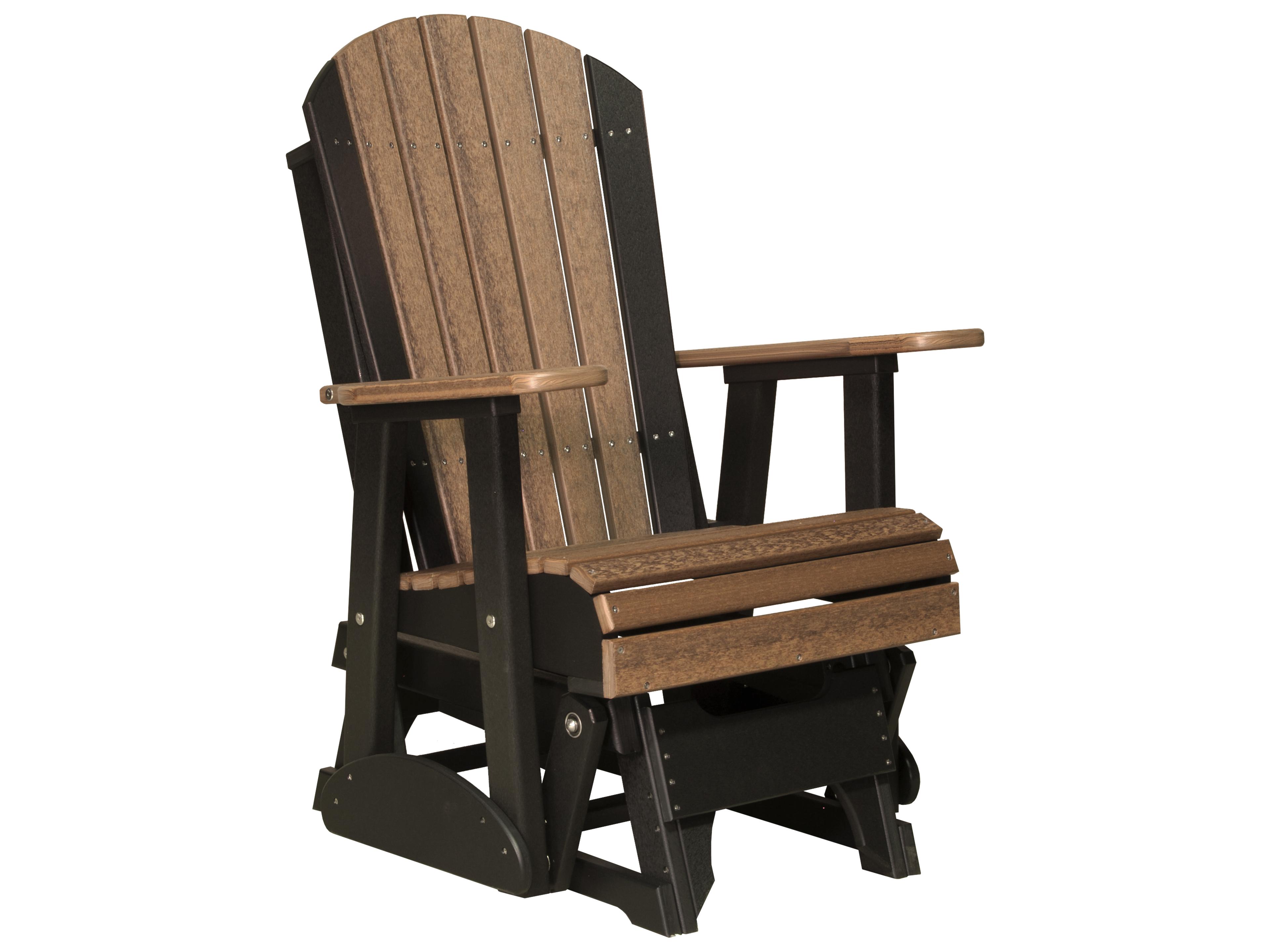 LuxCraft Recycled Plastic Adirondack Glider Chair