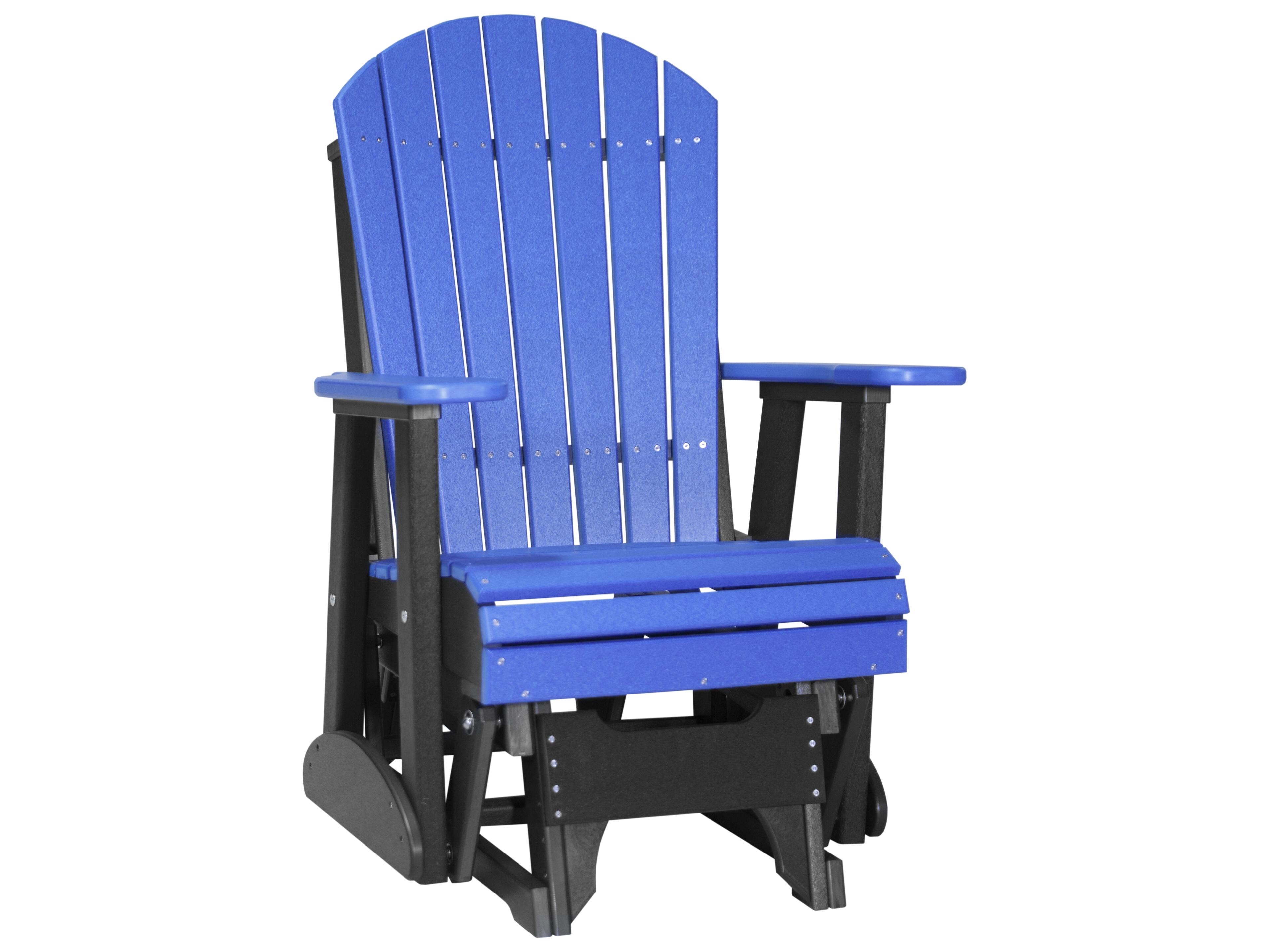 LuxCraft Recycled Plastic Adirondack Glider Chair