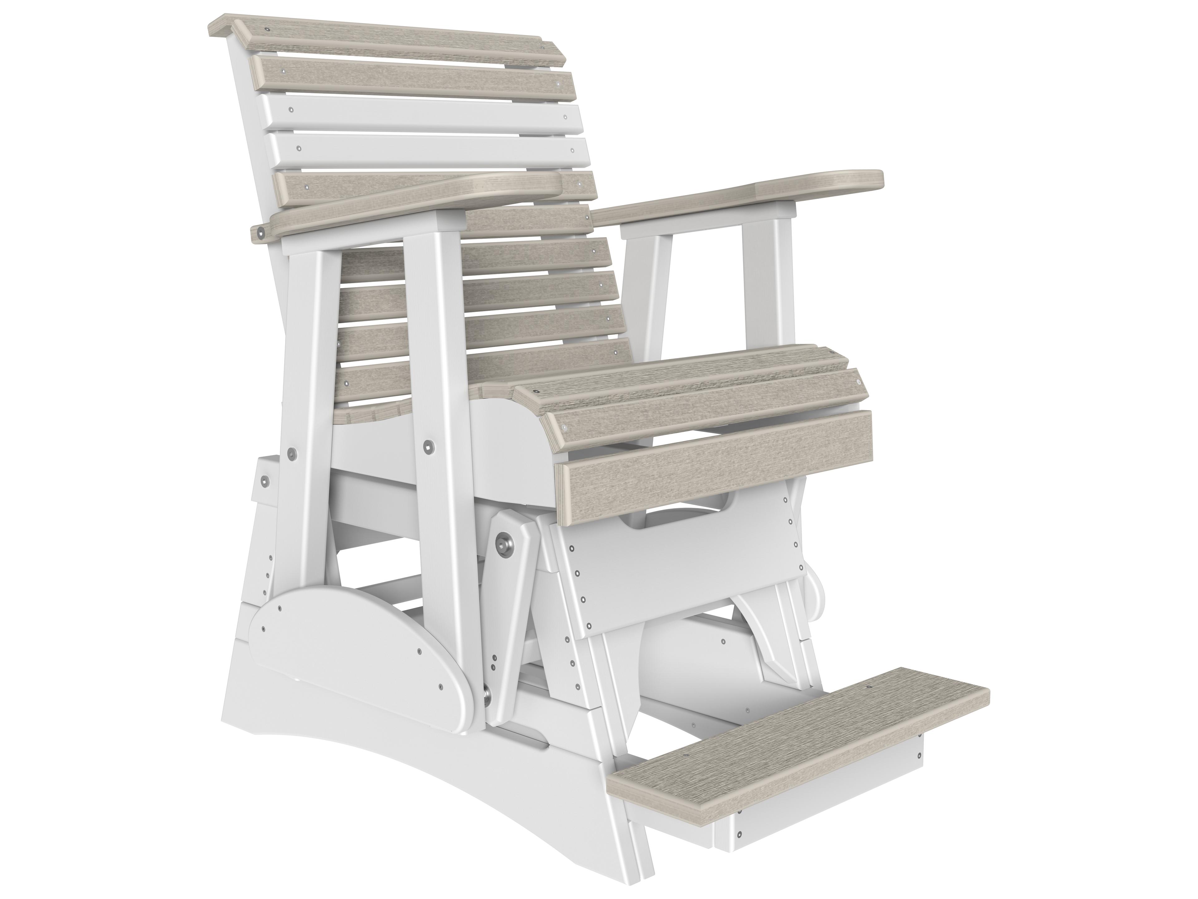 LuxCraft Recycled Plastic Plain Counter Glider Chair