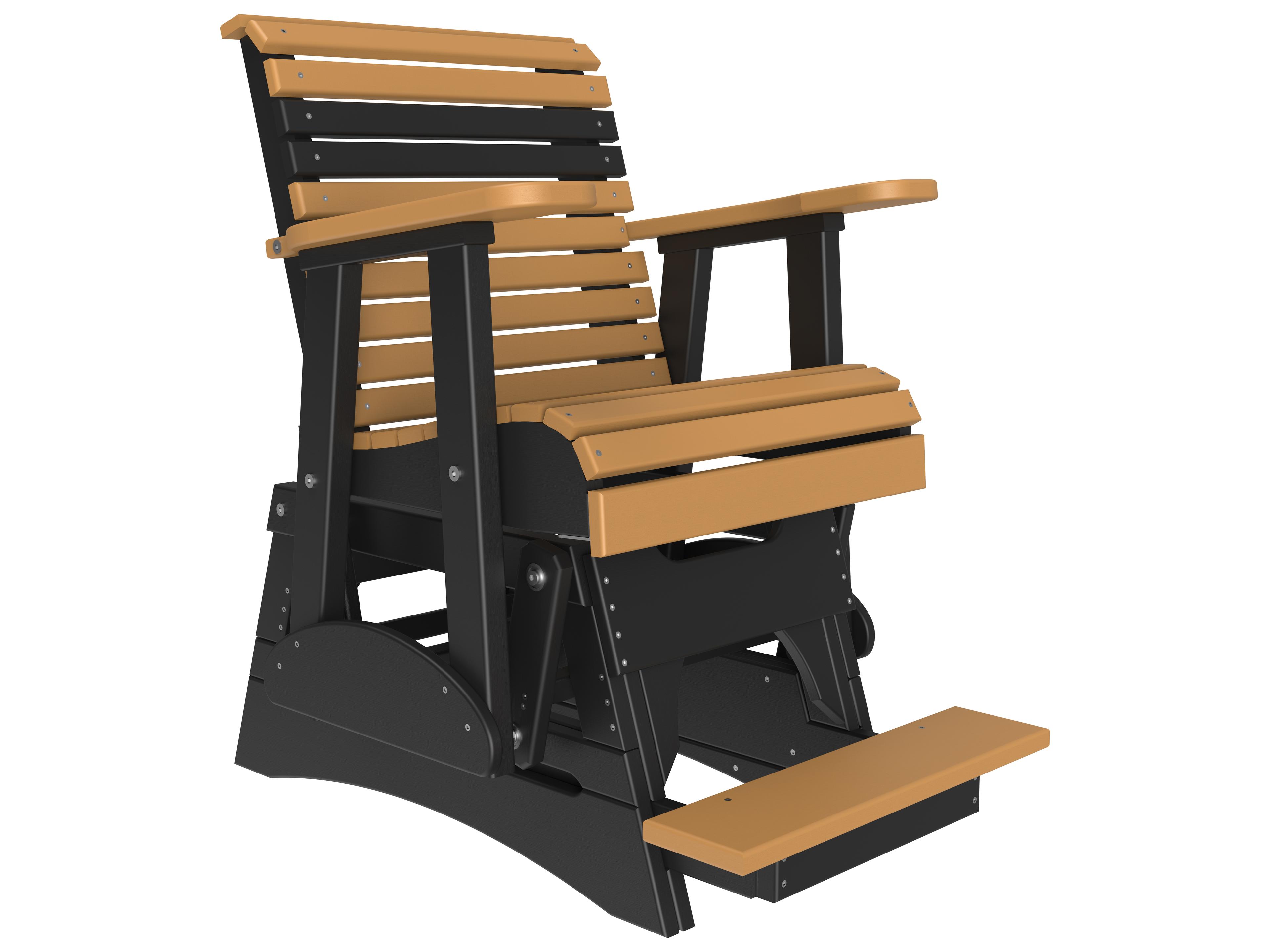 LuxCraft Recycled Plastic Plain Counter Glider Chair