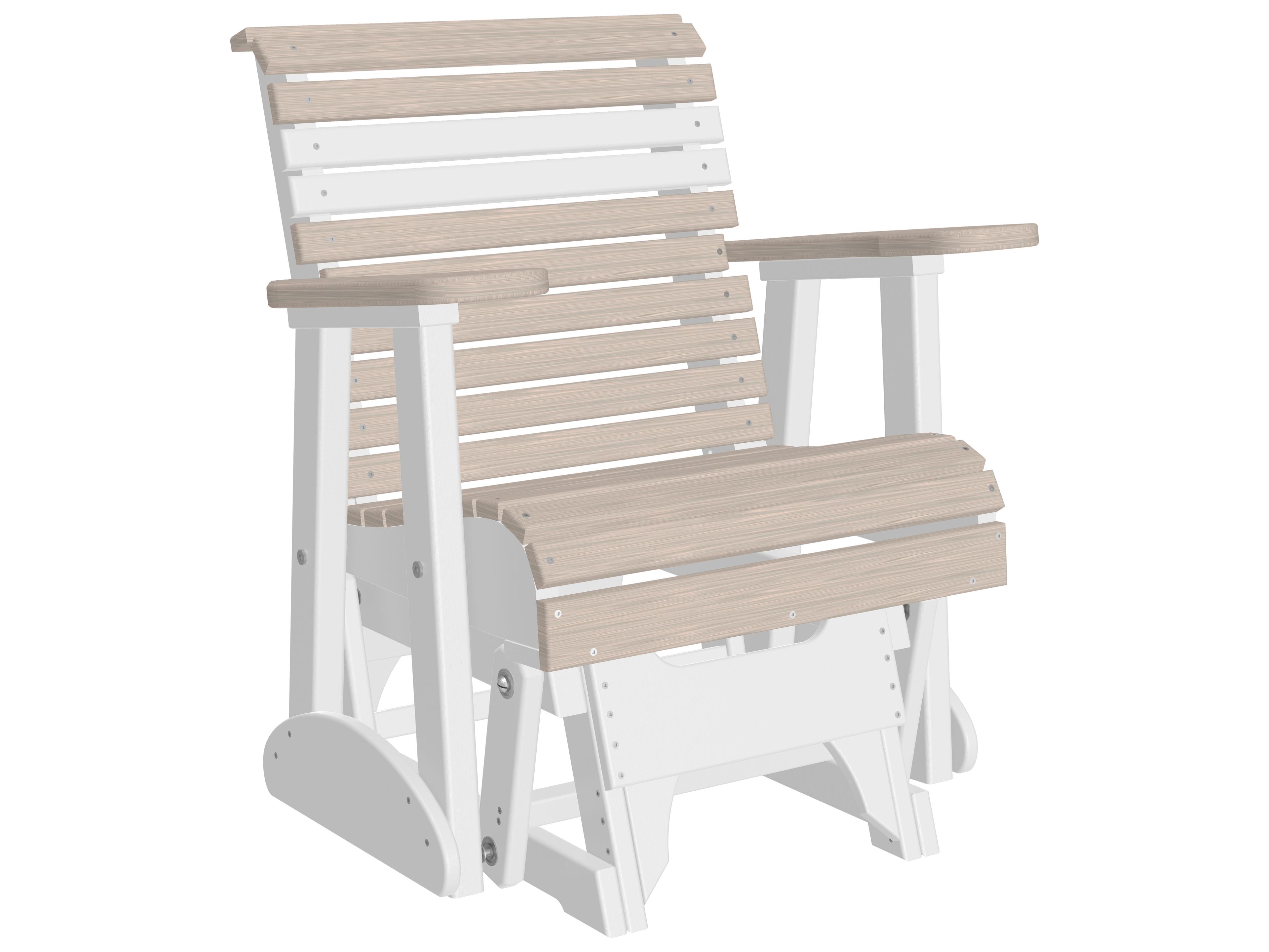 LuxCraft Recycled Plastic Plain Glider Chair