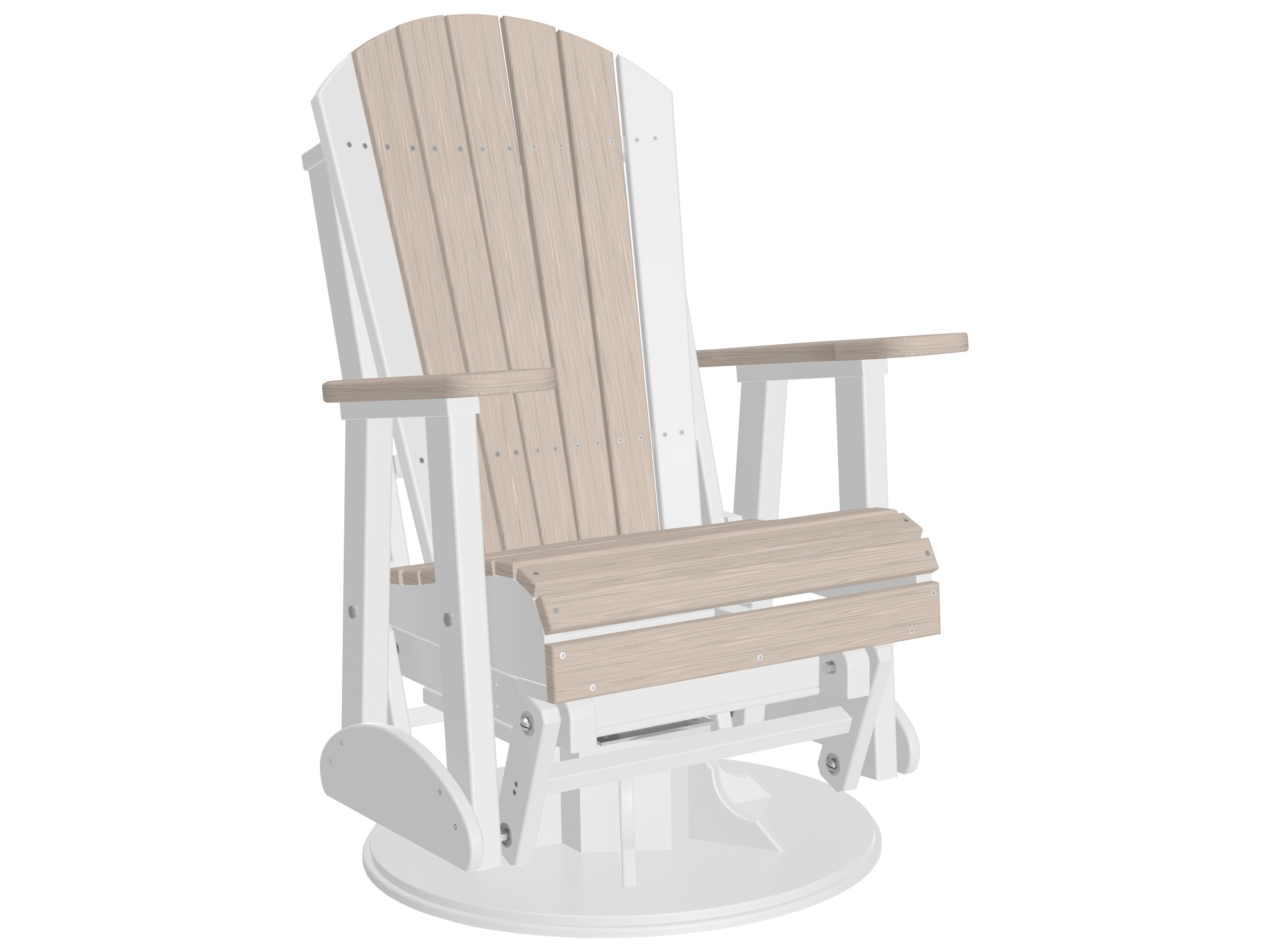 LuxCraft Recycled Plastic Adirondack Swivel Glider Chair