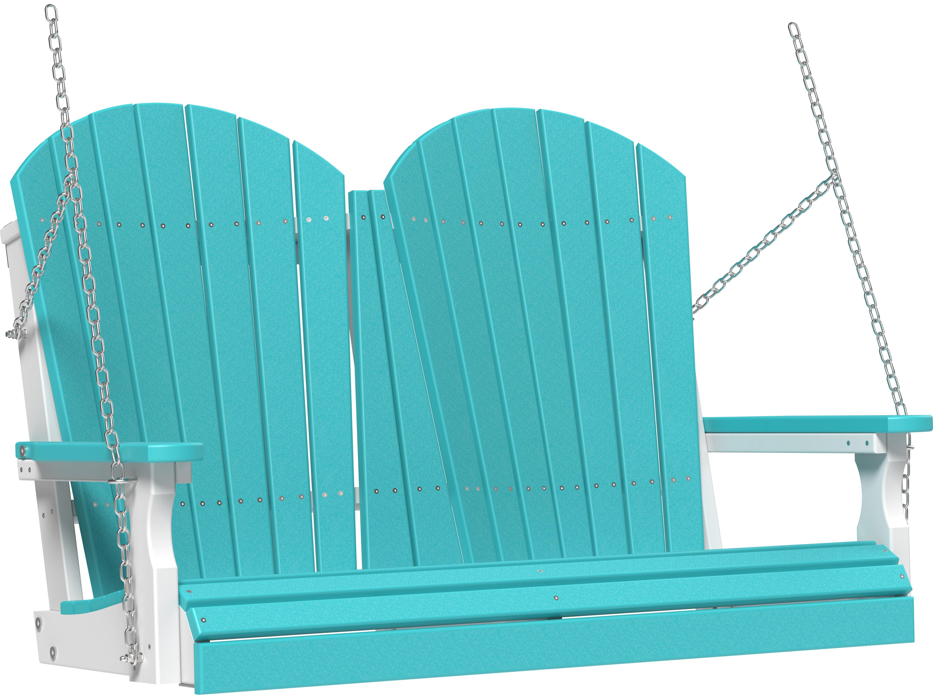 LuxCraft Recycled Plastic 4' Adirondack Outdoor Swing