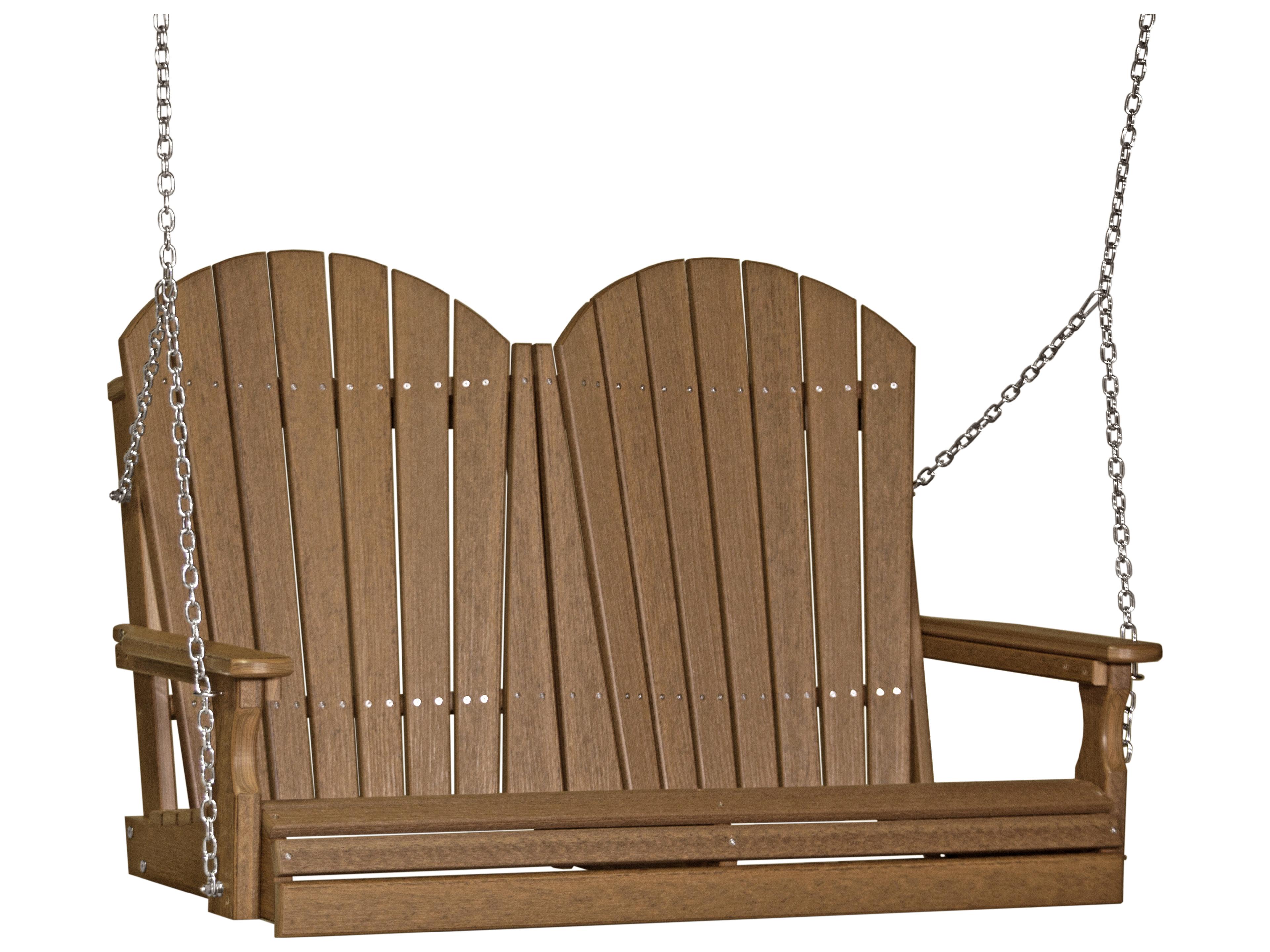 LuxCraft Recycled Plastic 4' Adirondack Outdoor Swing
