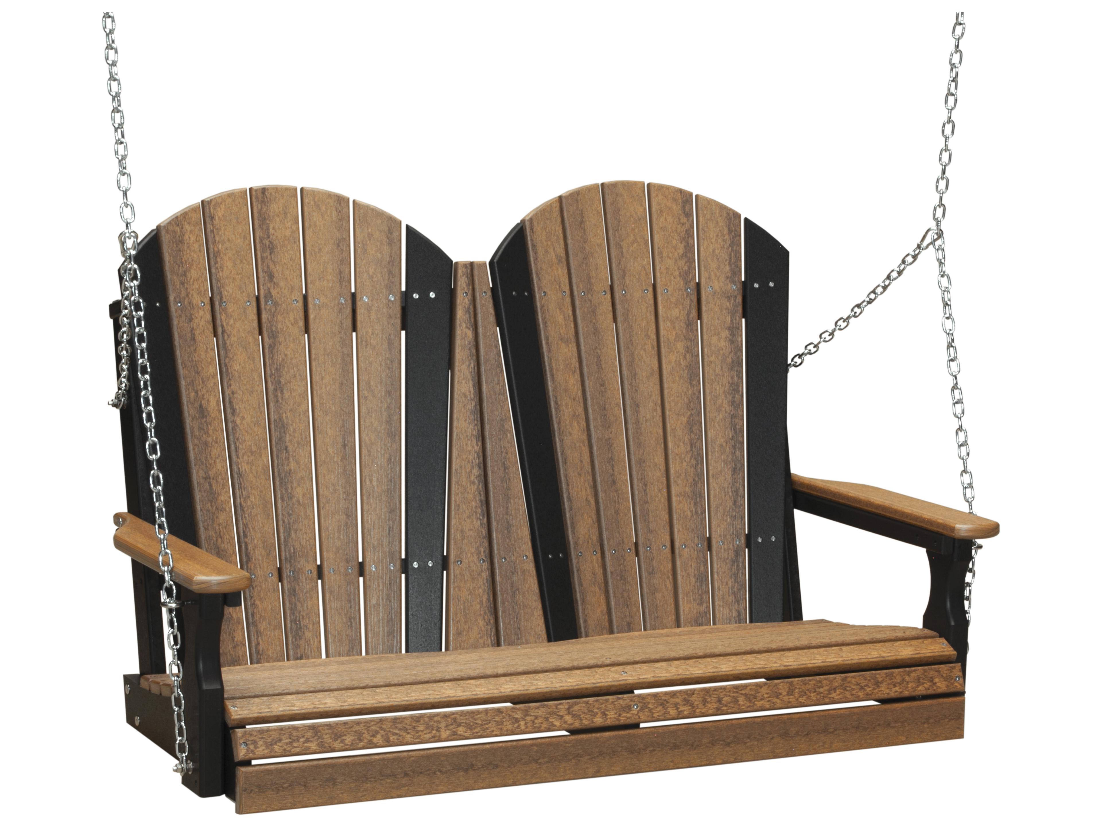 LuxCraft Recycled Plastic 4' Adirondack Outdoor Swing