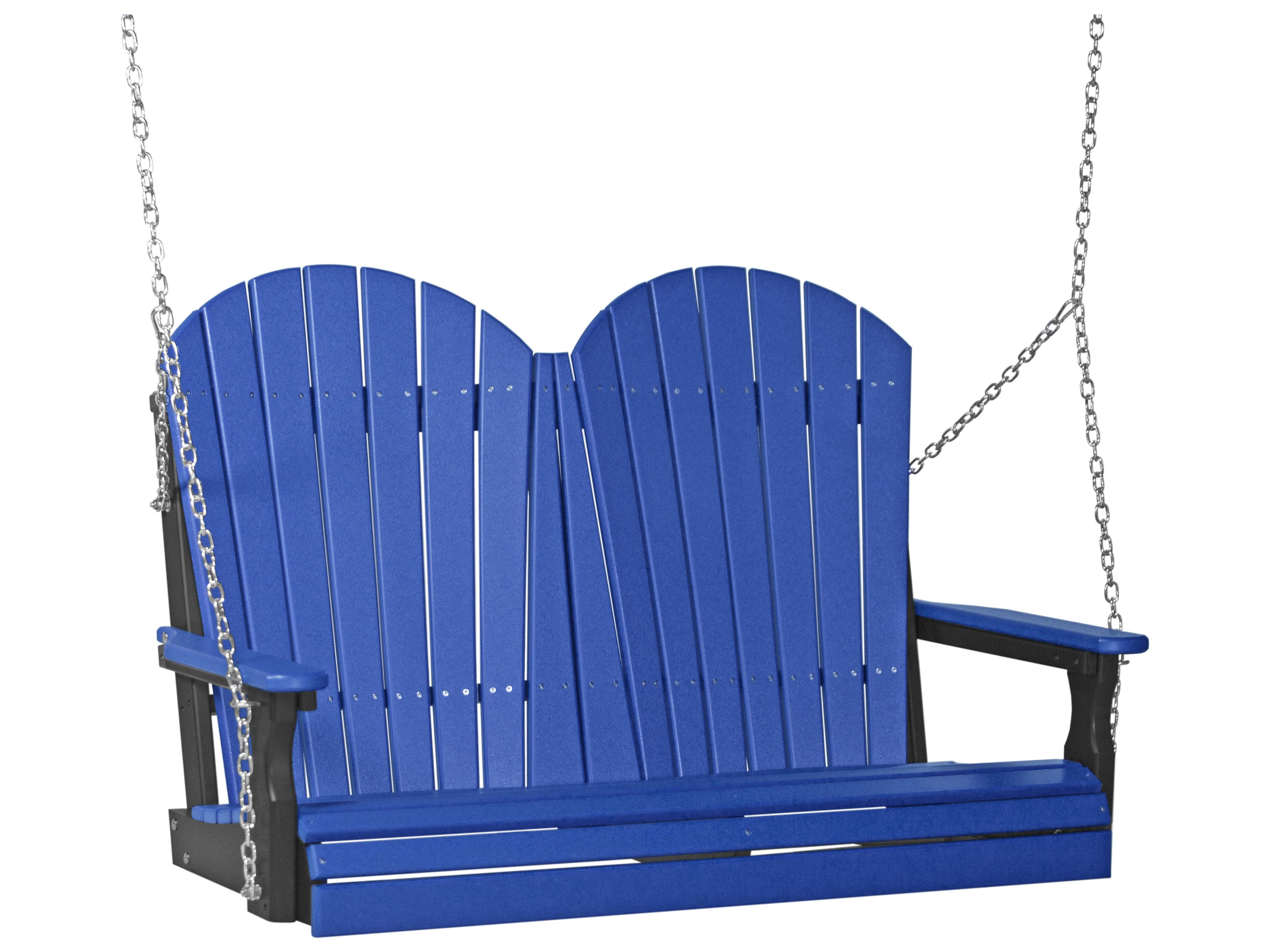 LuxCraft Recycled Plastic 4' Adirondack Outdoor Swing