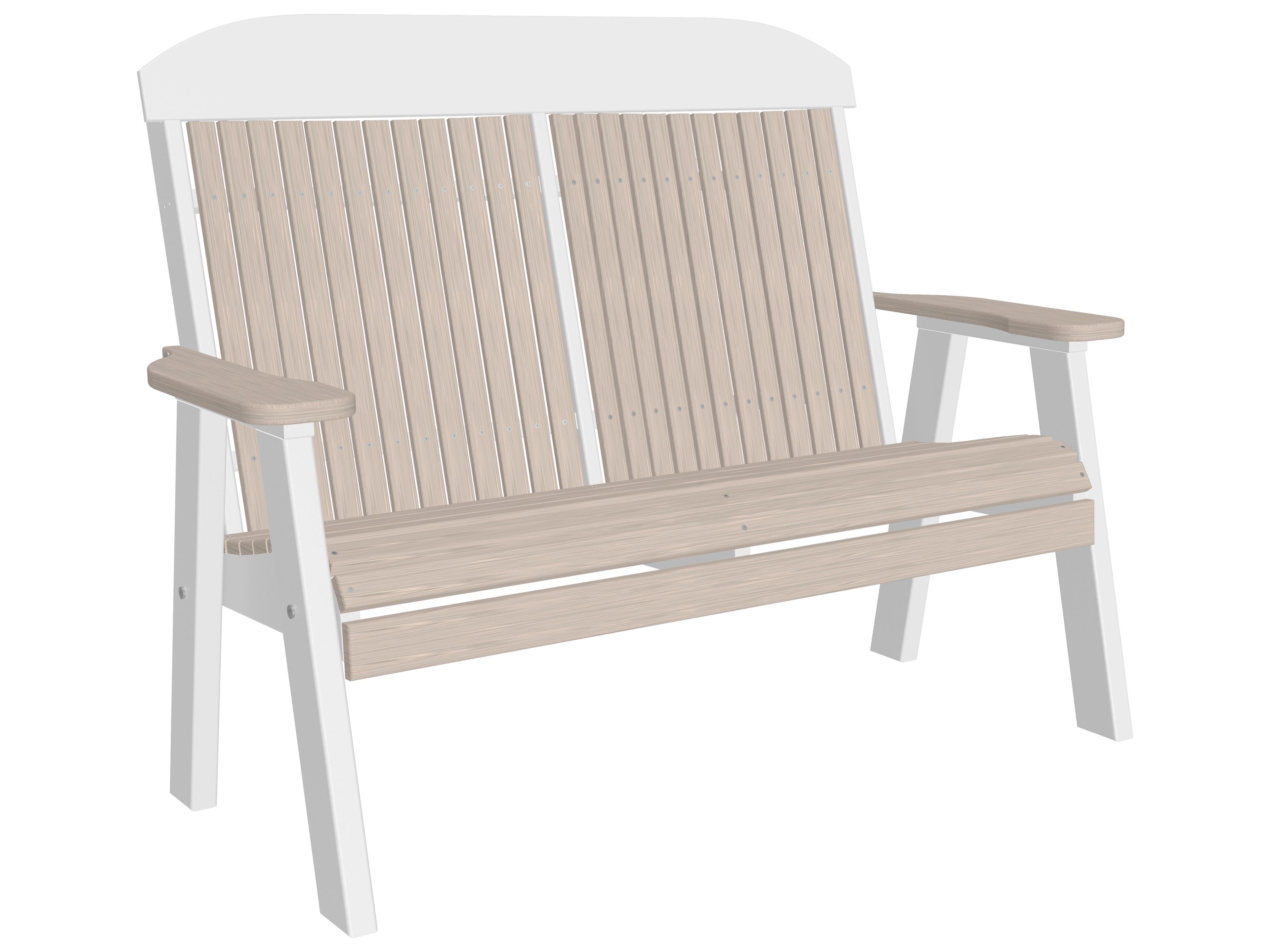 LuxCraft Recycled Plastic Classic Outdoor Patio Bench