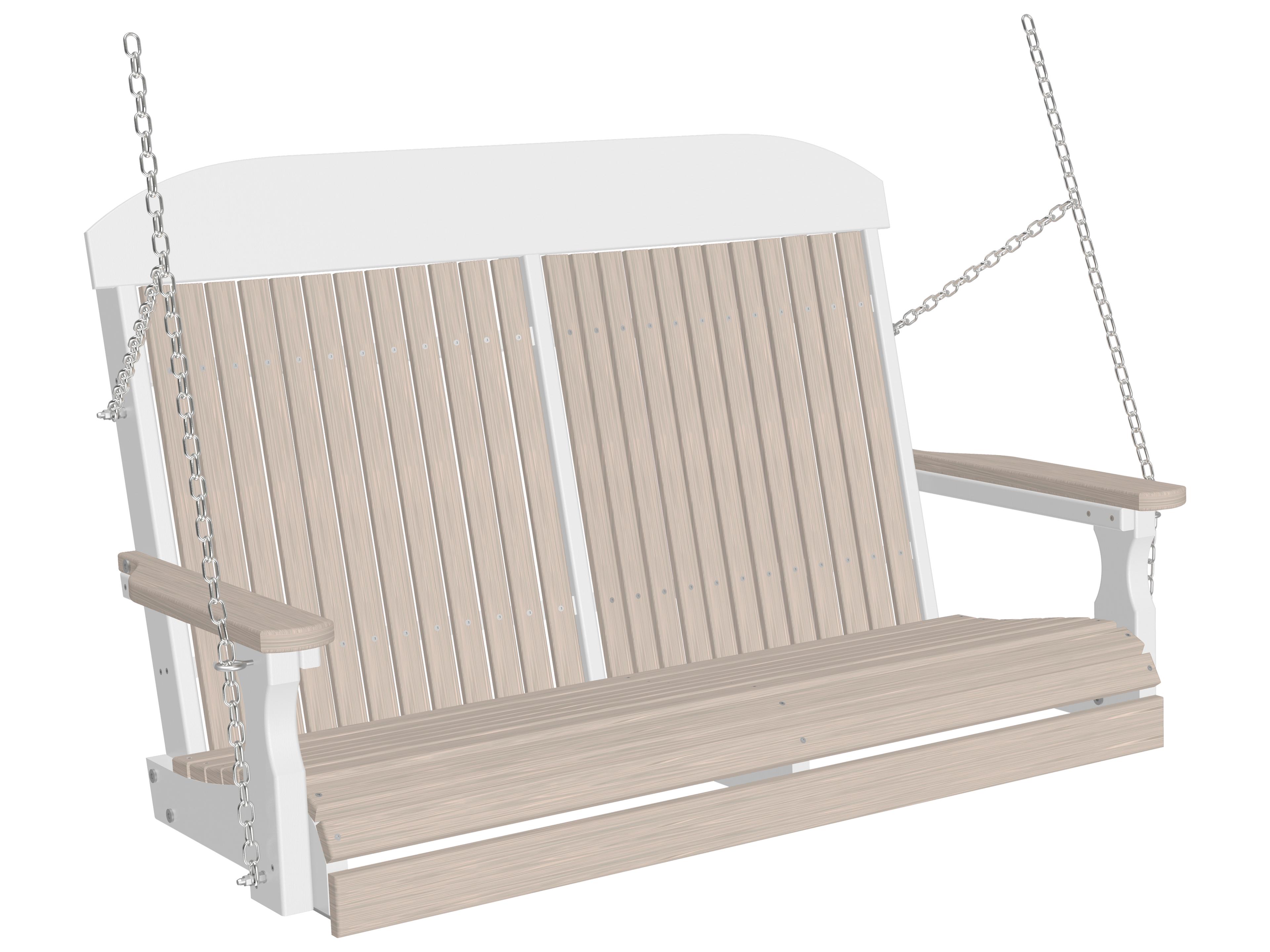 LuxCraft Recycled Plastic 4' Classic Outdoor Patio Swing