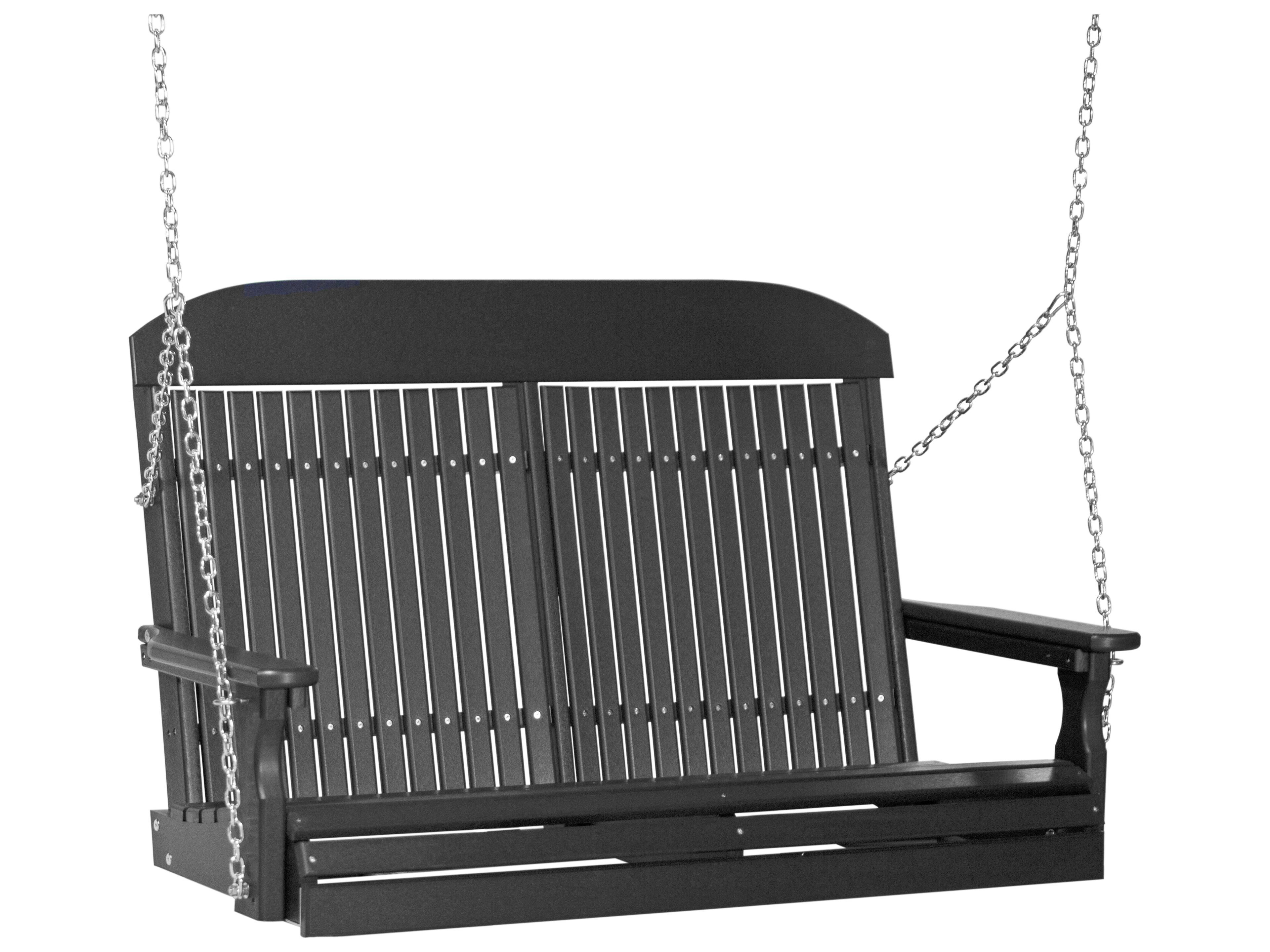LuxCraft Recycled Plastic 4' Classic Outdoor Patio Swing