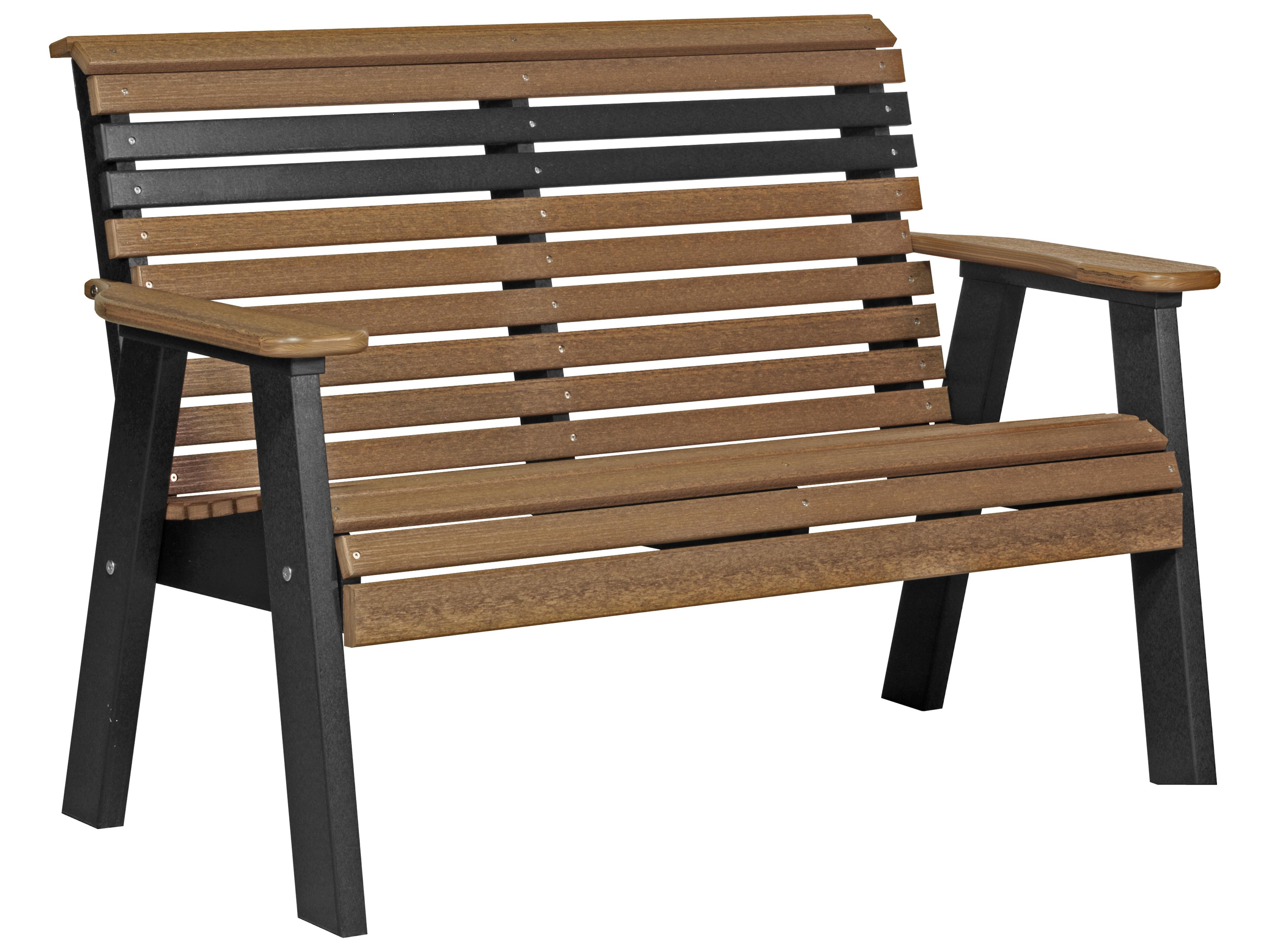 LuxCraft Recycled Plastic Plain Patio Bench