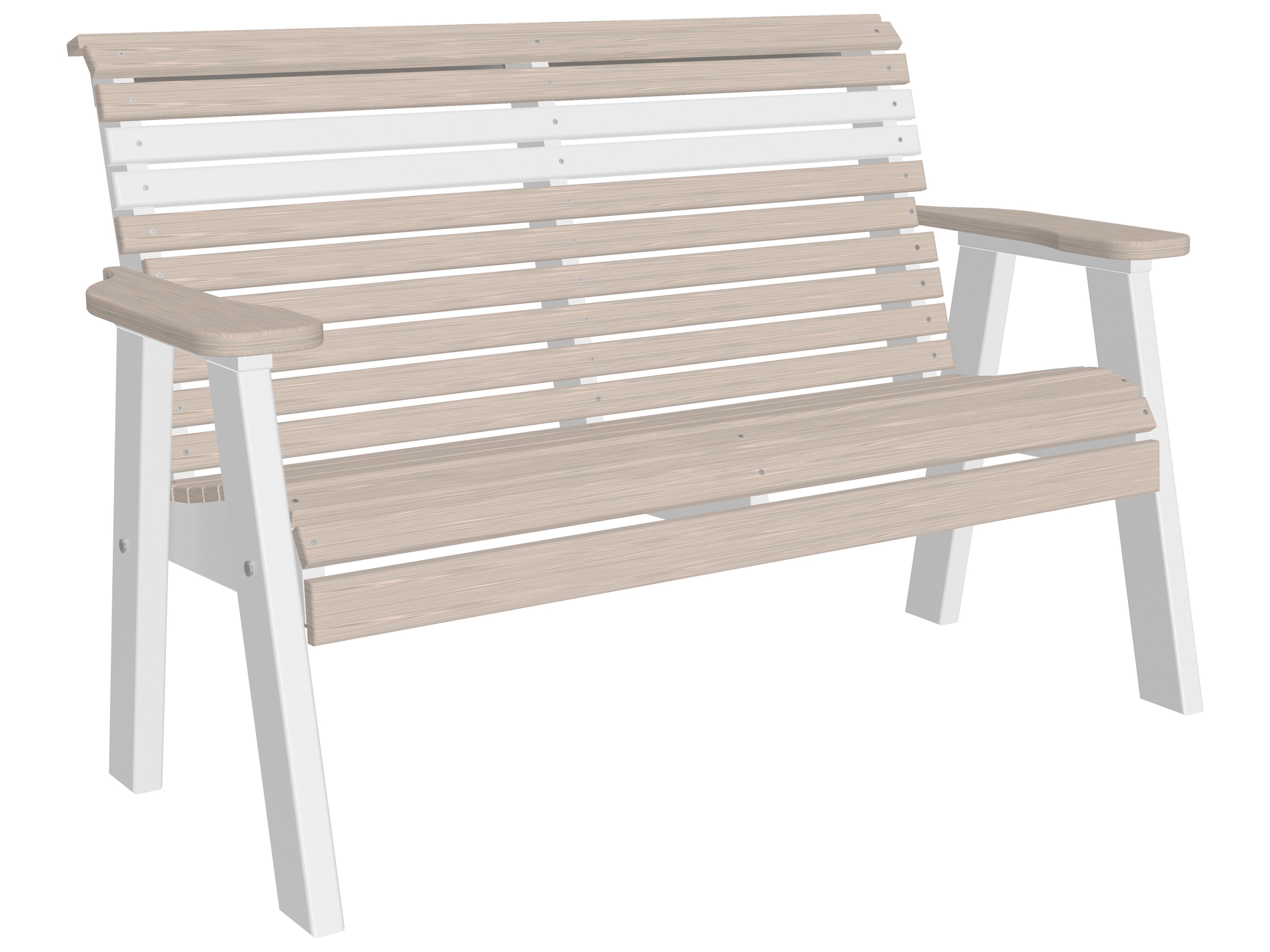 LuxCraft Recycled Plastic Plain Patio Bench