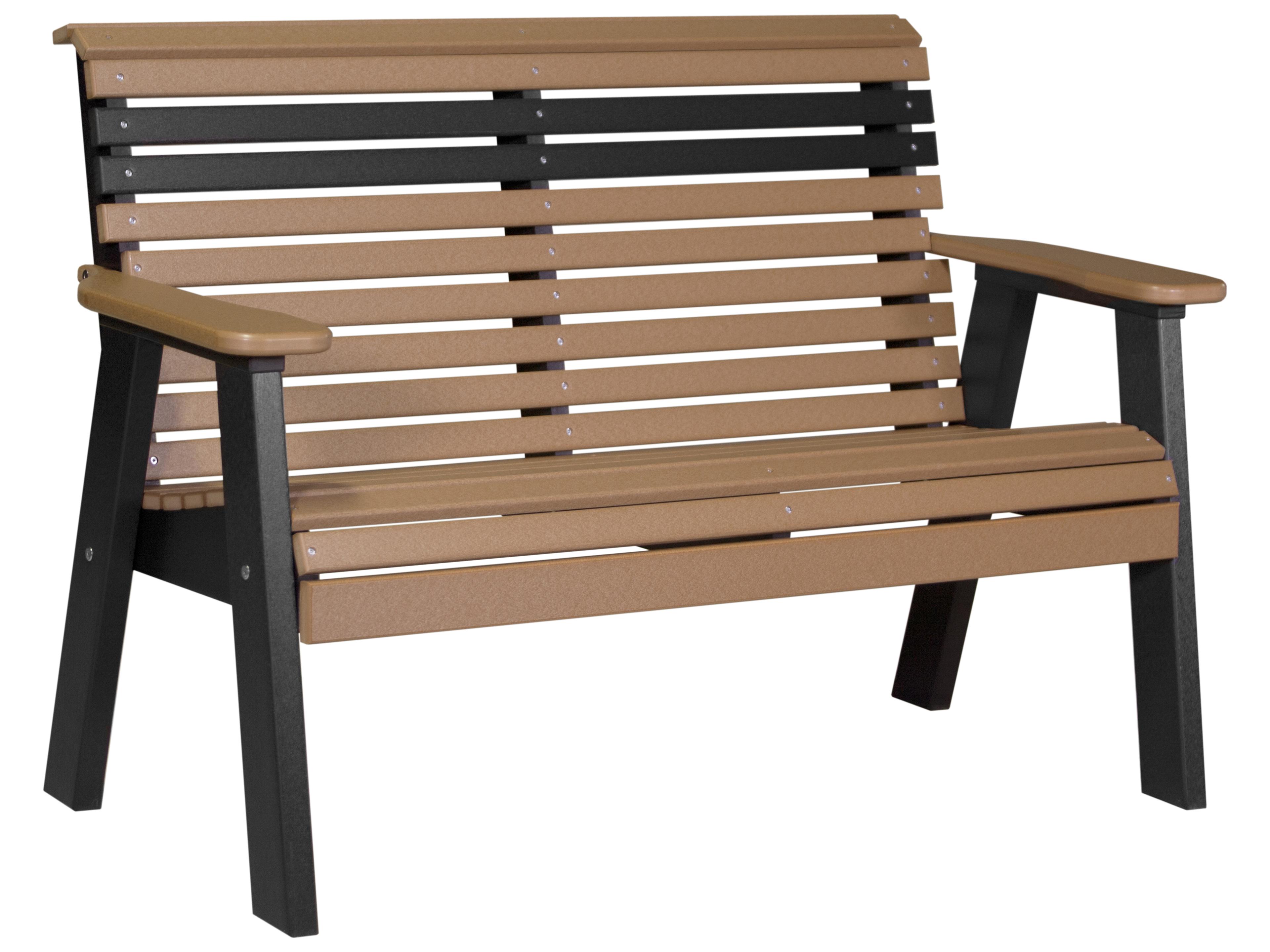 LuxCraft Recycled Plastic Plain Patio Bench