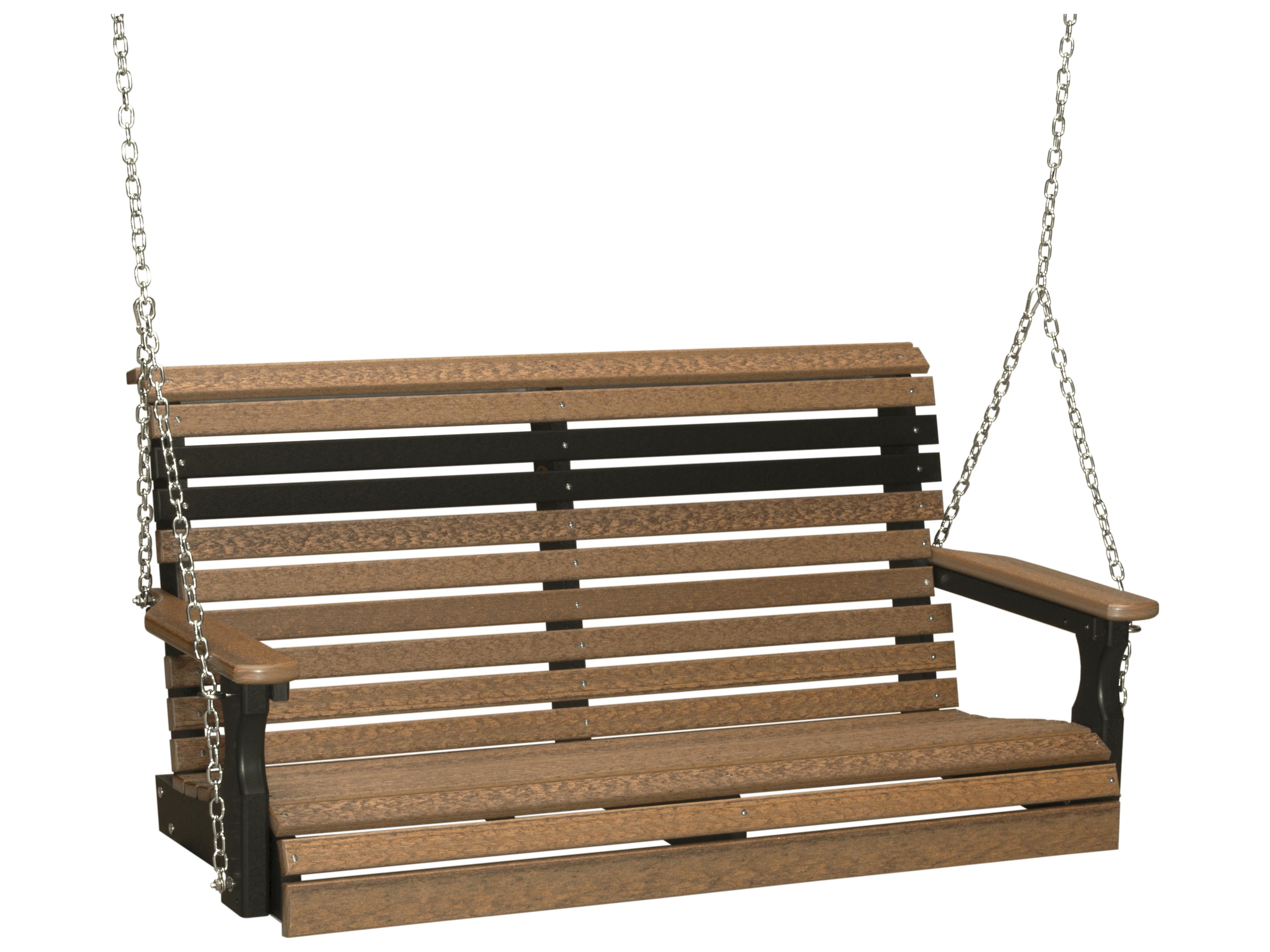LuxCraft Recycled Plastic 4' Plain Patio Swing