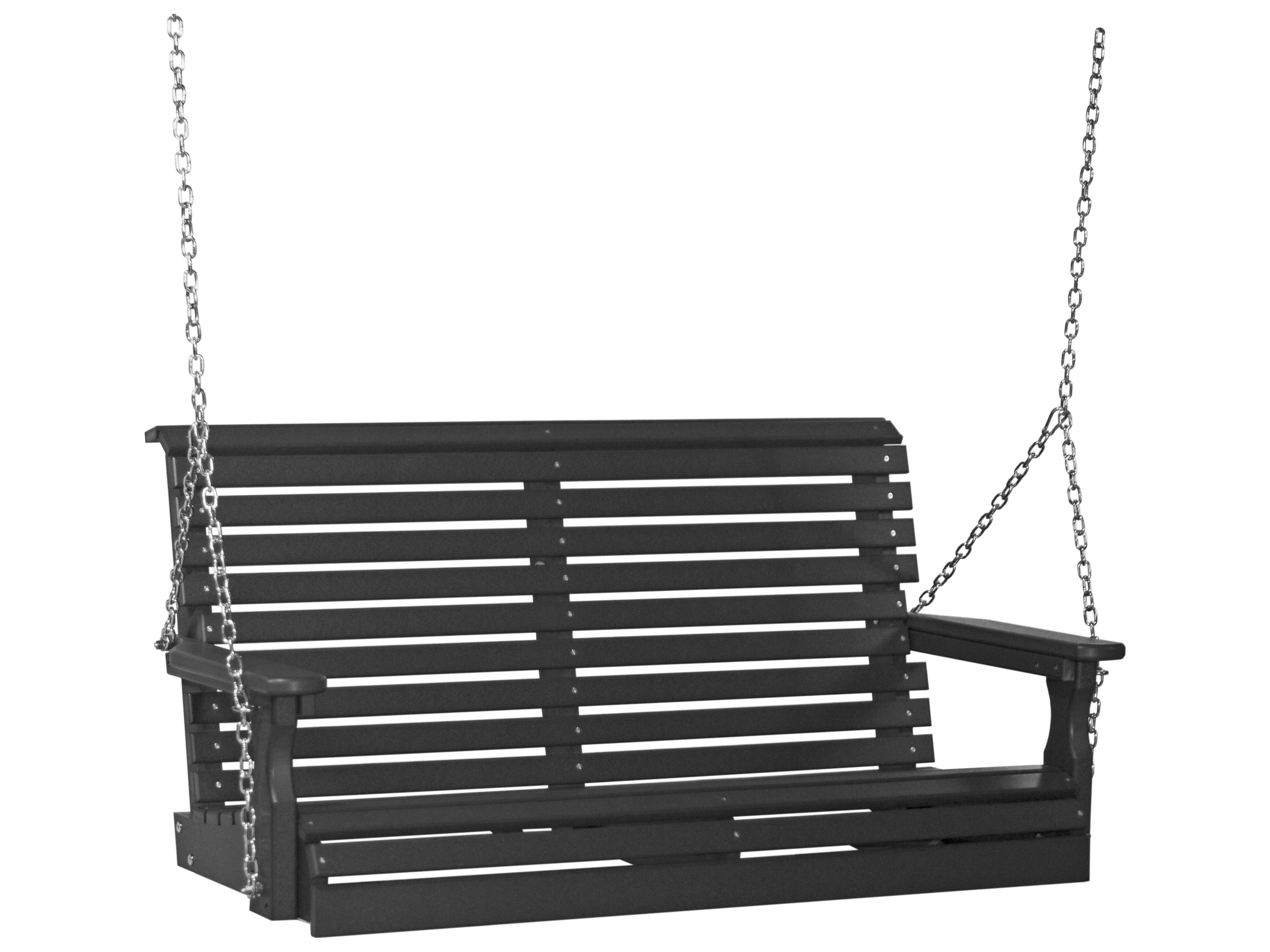 LuxCraft Recycled Plastic 4' Plain Patio Swing