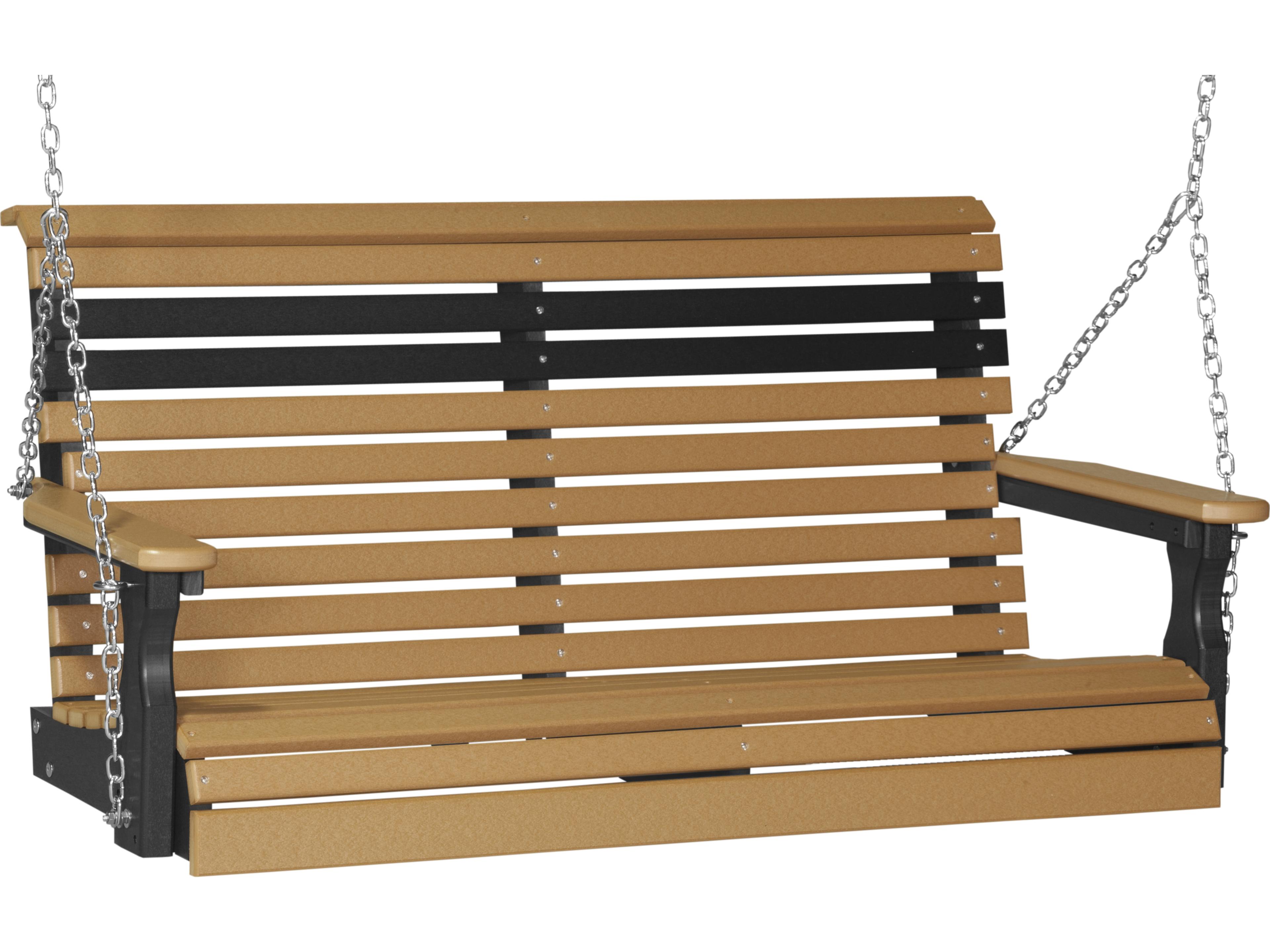 LuxCraft Recycled Plastic 4' Plain Patio Swing