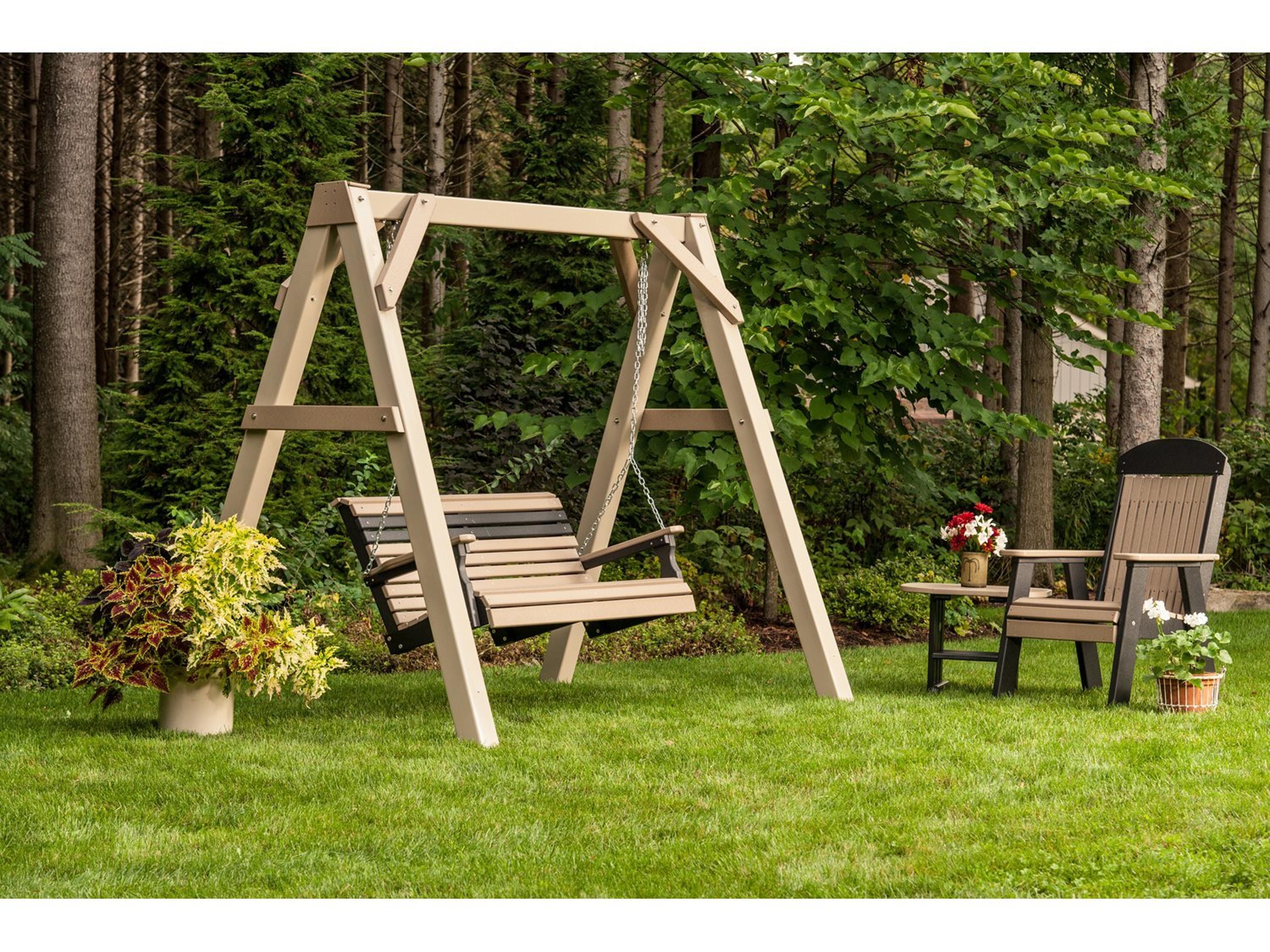 LuxCraft Recycled Plastic Outdoor Swing