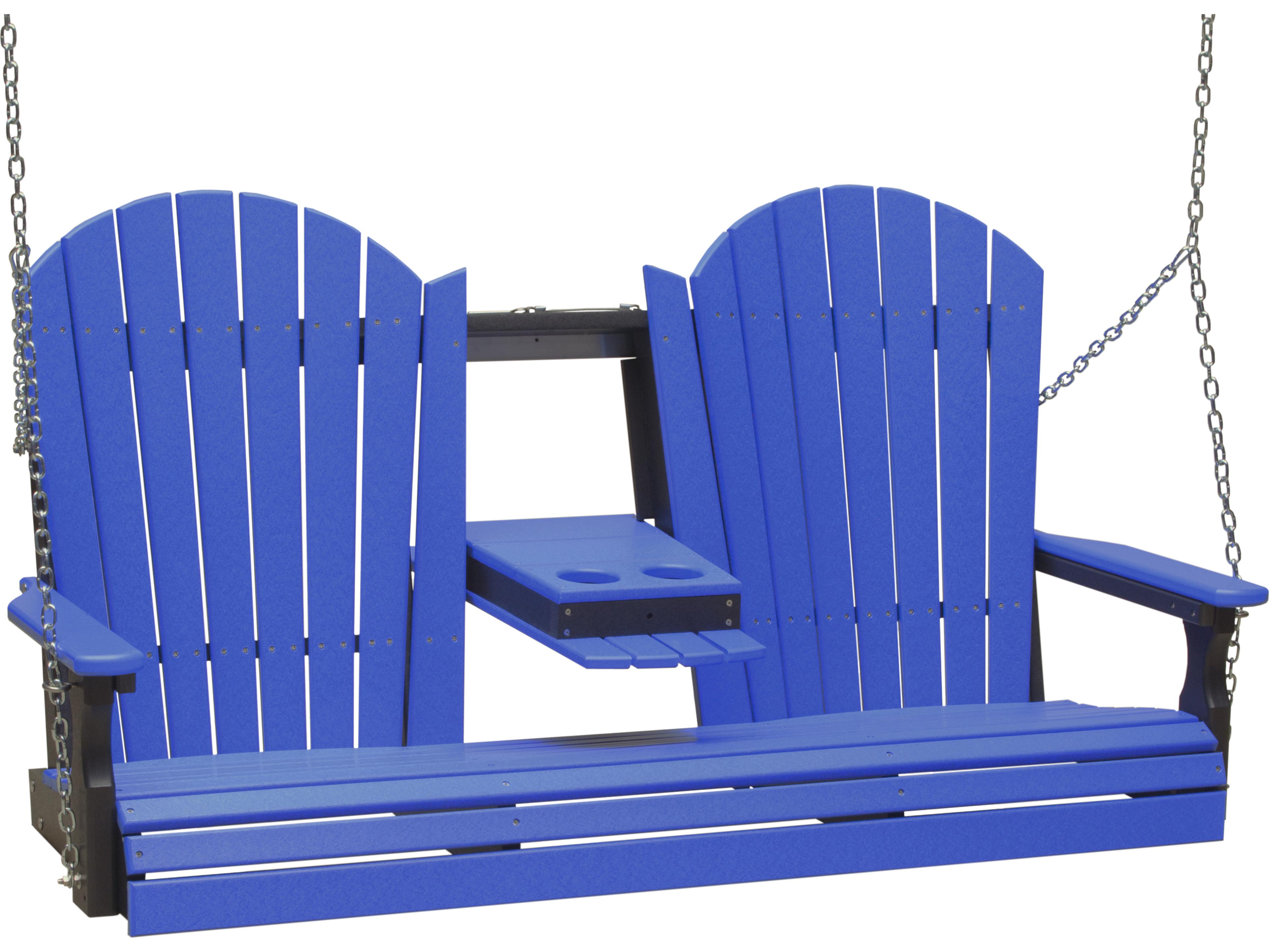 LuxCraft Recycled Plastic 5' Adirondack Outdoor Patio Swing