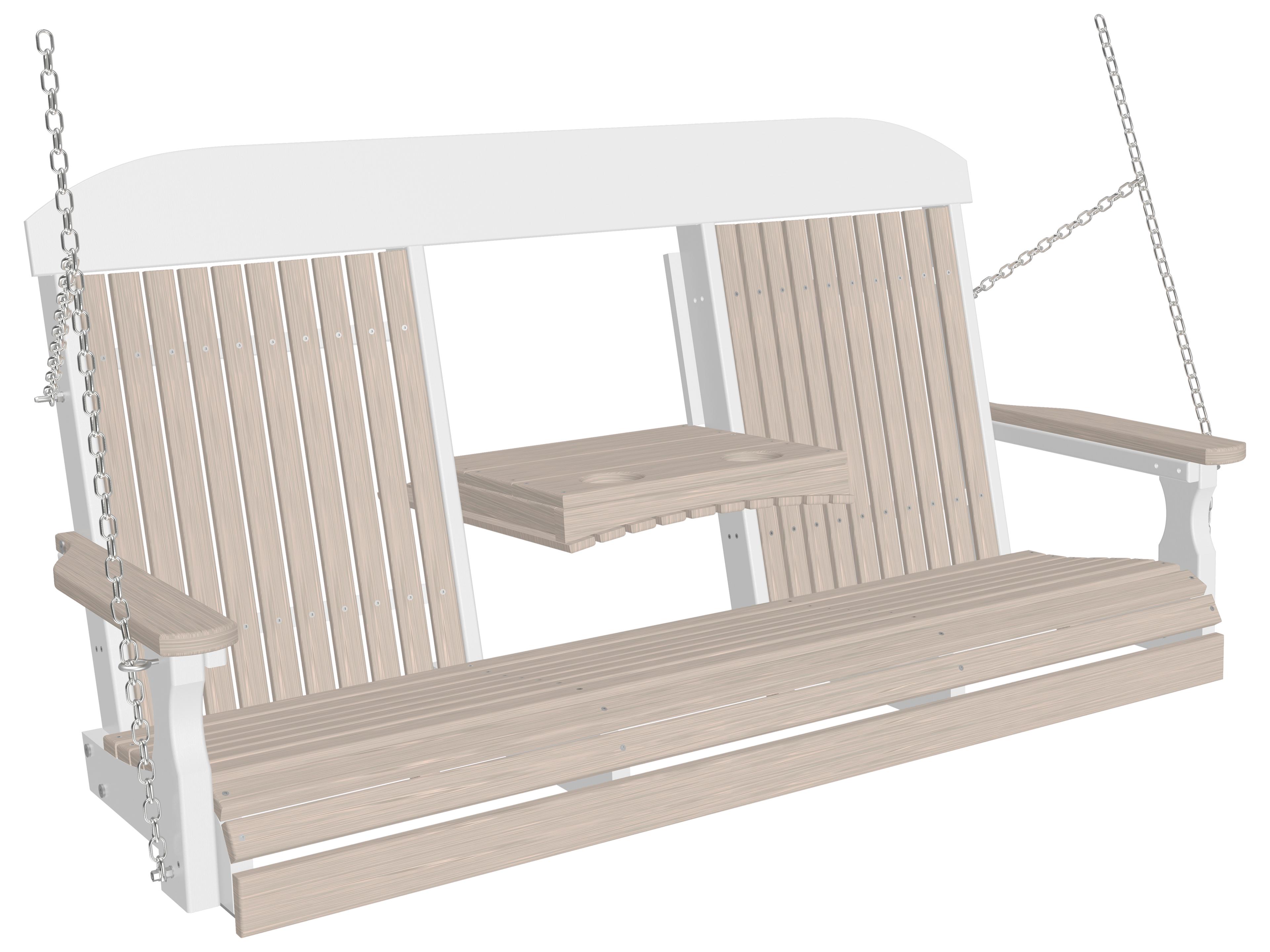 LuxCraft Recycled Plastic 5' Classic Outdoor Patio Swing