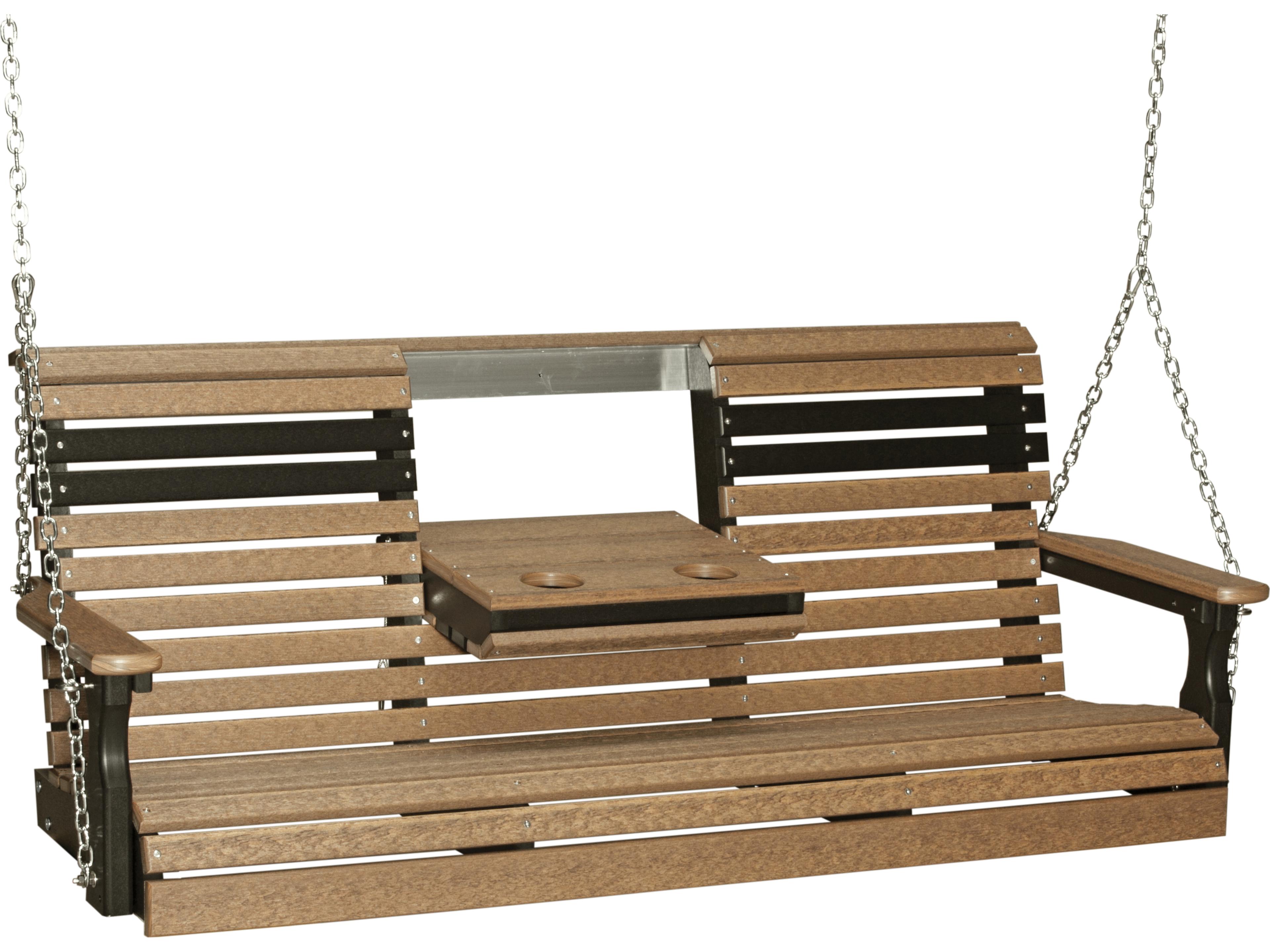 LuxCraft Recycled Plastic Plain Outdoor Swing