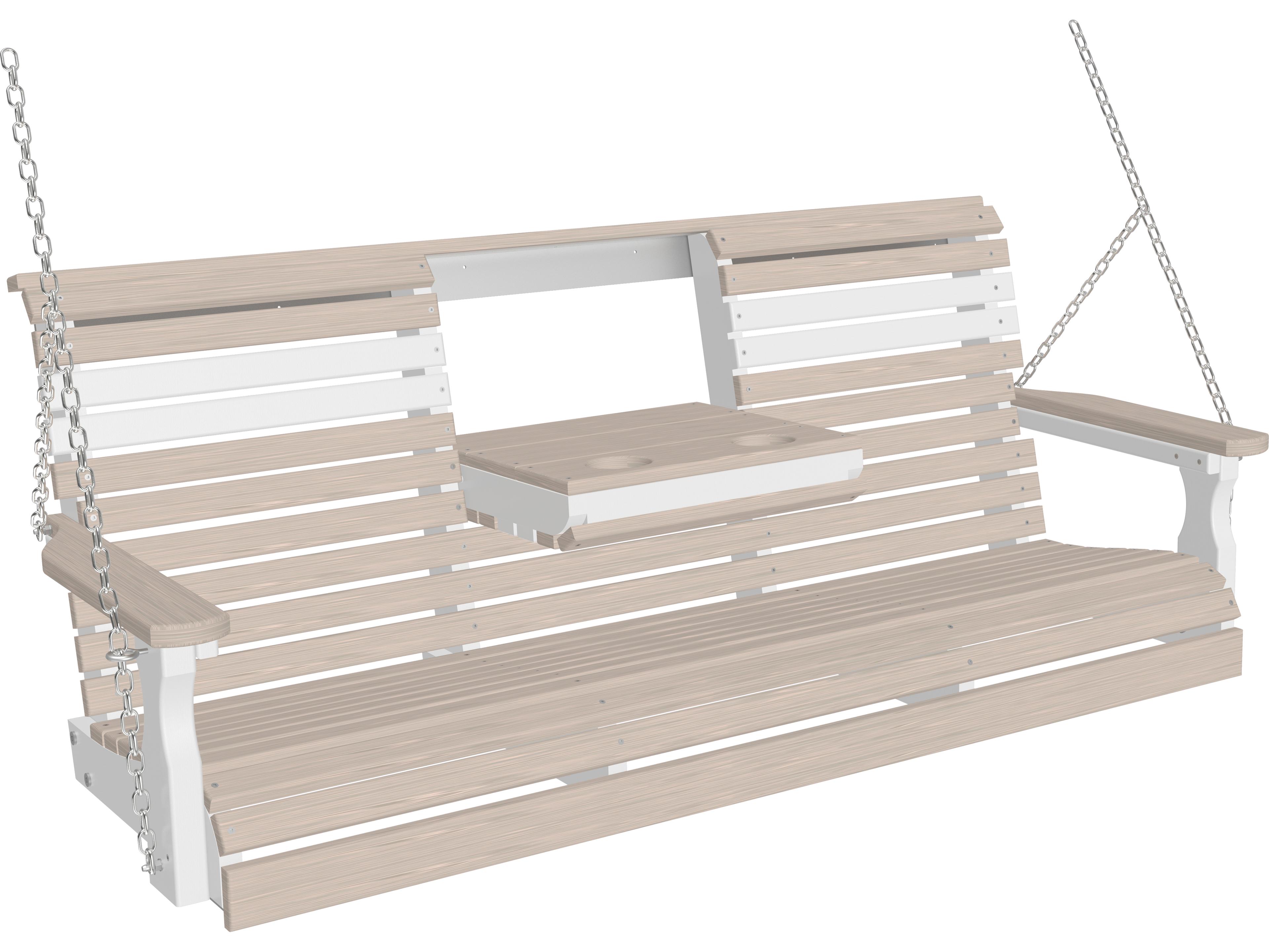 LuxCraft Recycled Plastic Plain Outdoor Swing