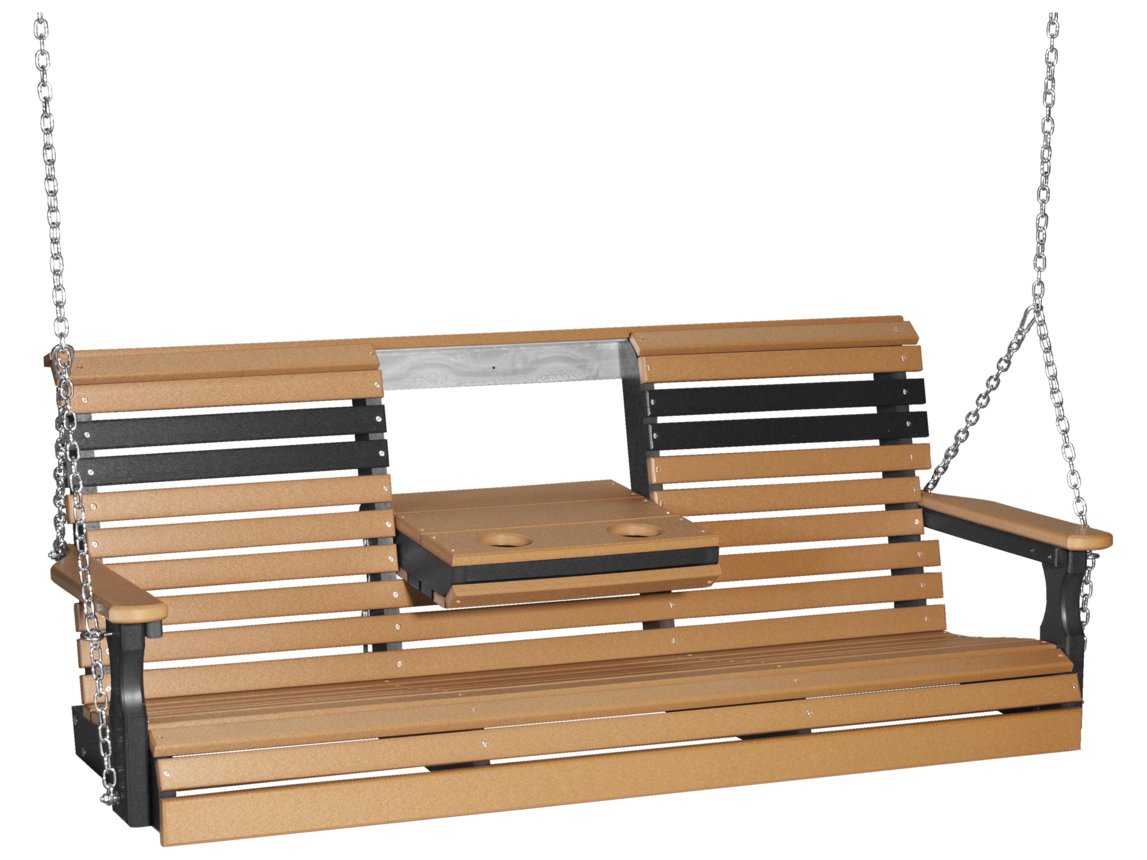 LuxCraft Recycled Plastic Plain Outdoor Swing