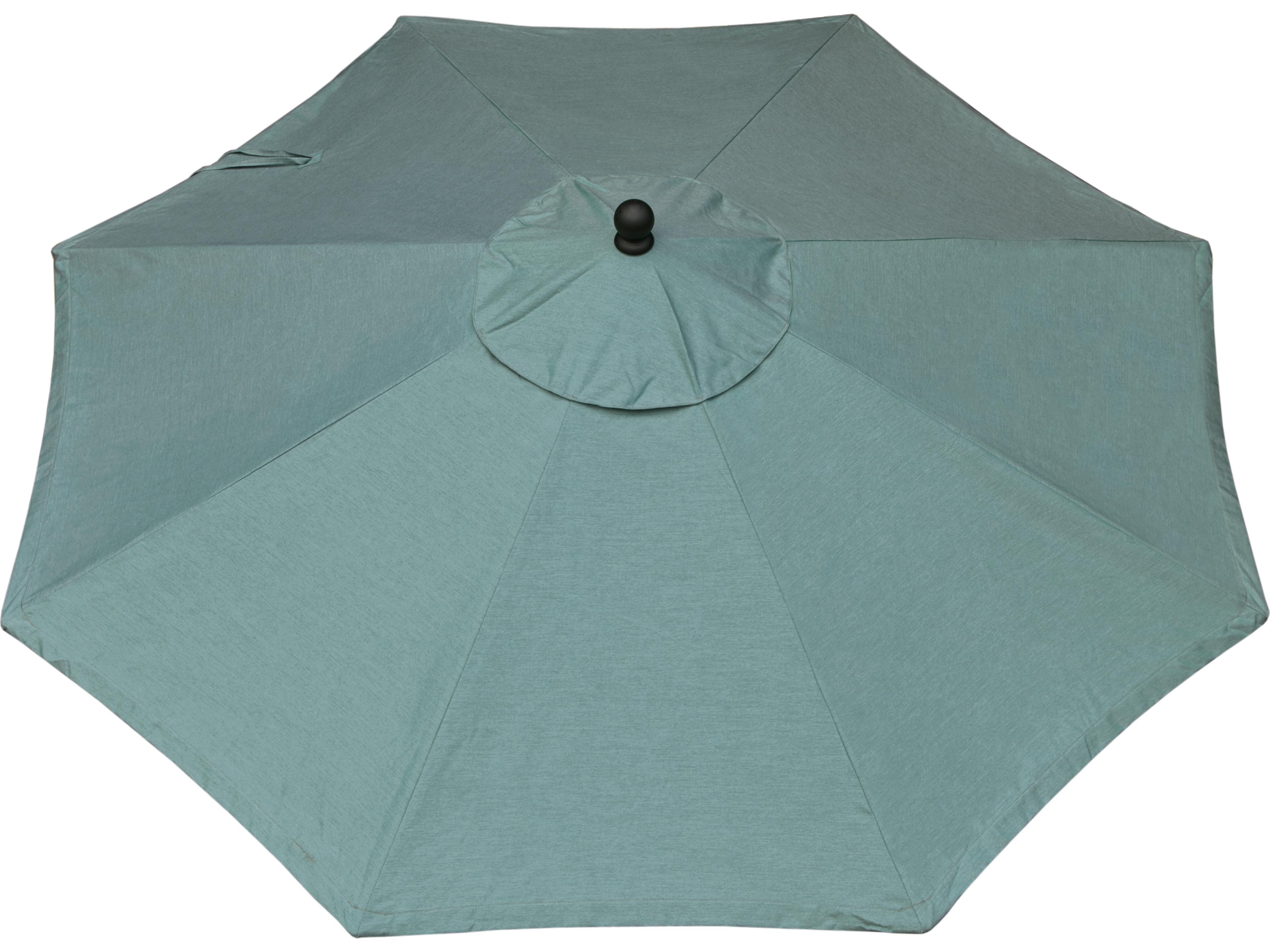 LuxCraft Recycled Plastic Aluminum Crank Lift Push Button Tilt 9 Foot Outdoor Market Umbrella