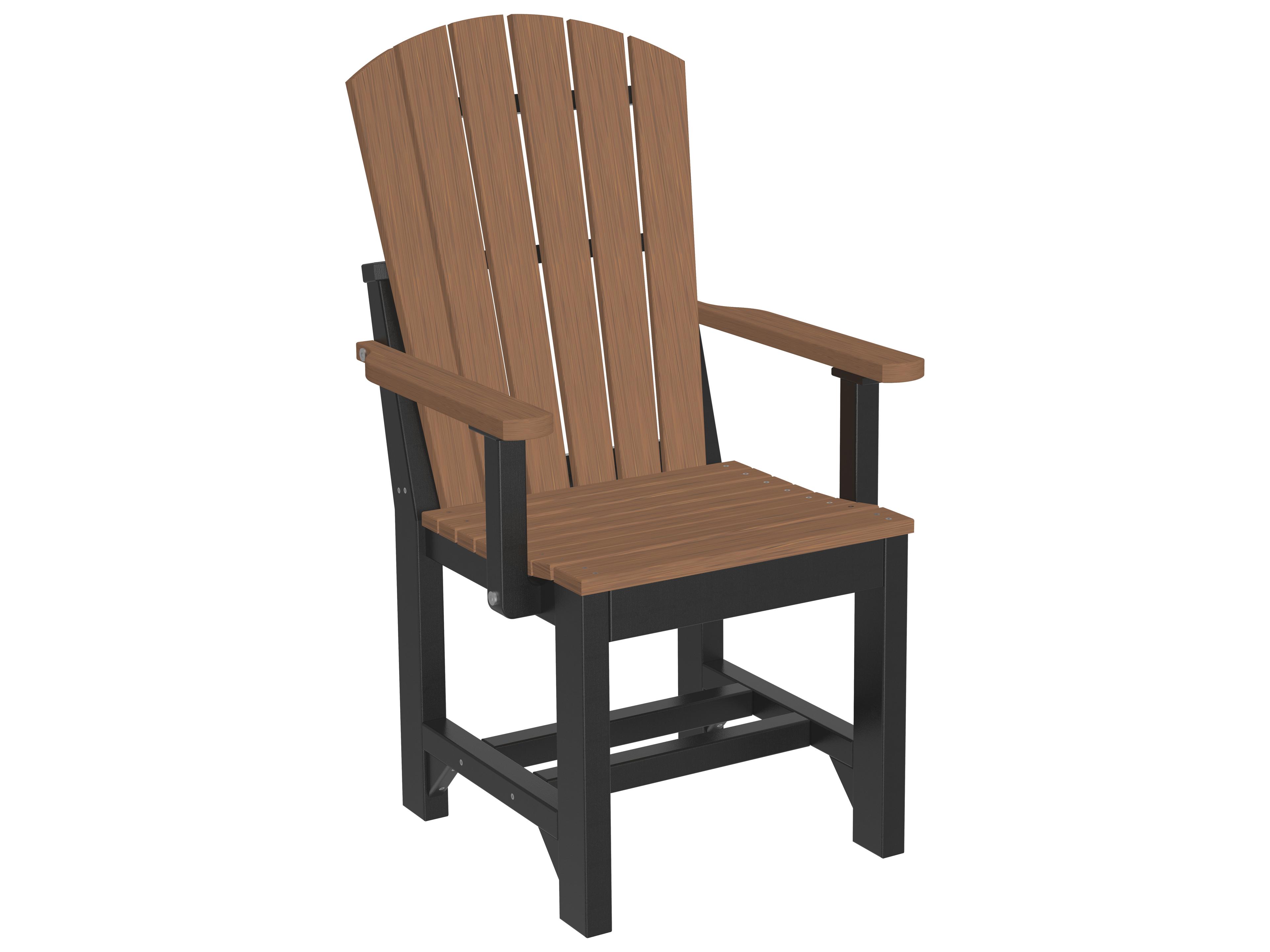 LuxCraft Recycled Plastic Adirondack Dining Height Arm Chair