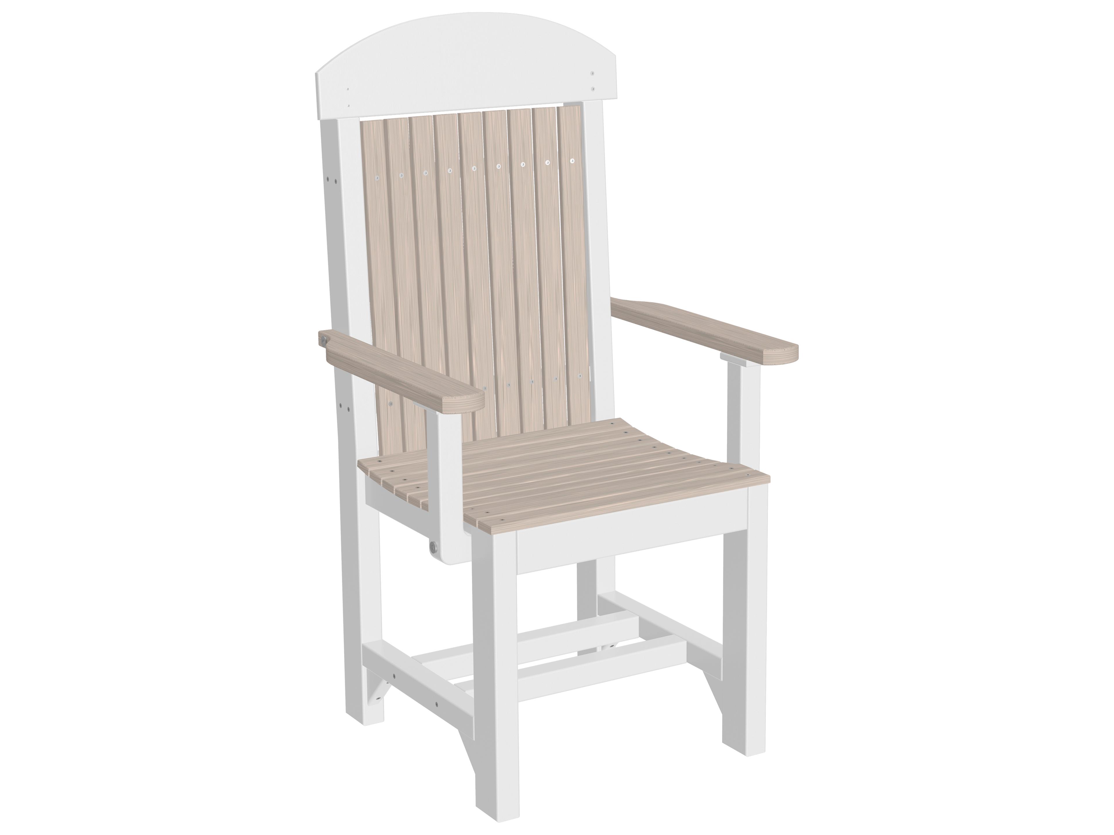 LuxCraft Recycled Plastic Classic Dining Height Arm Chair