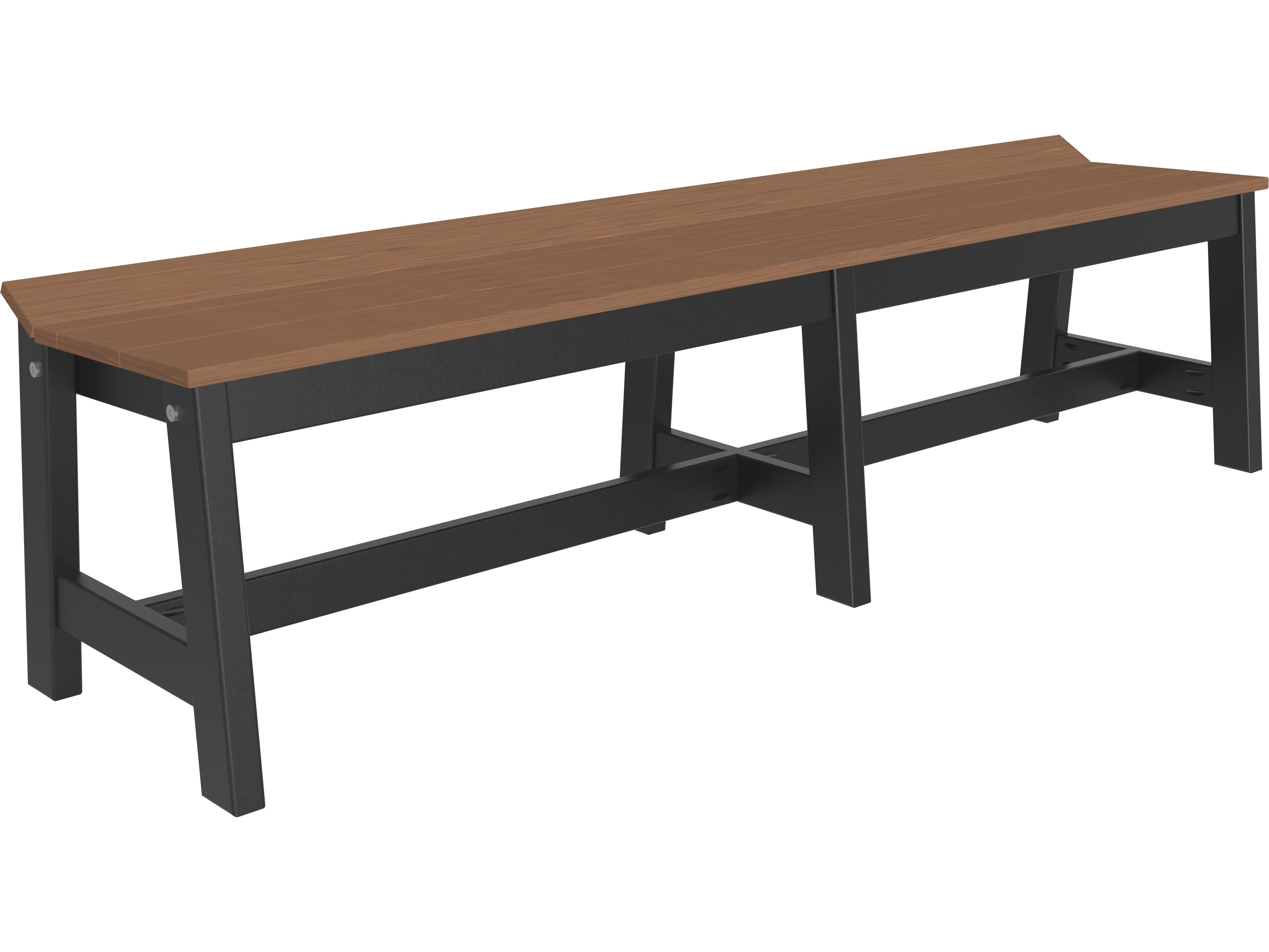 LuxCraft Recycled Plastic Cafe Dining Outdoor Patio Bench