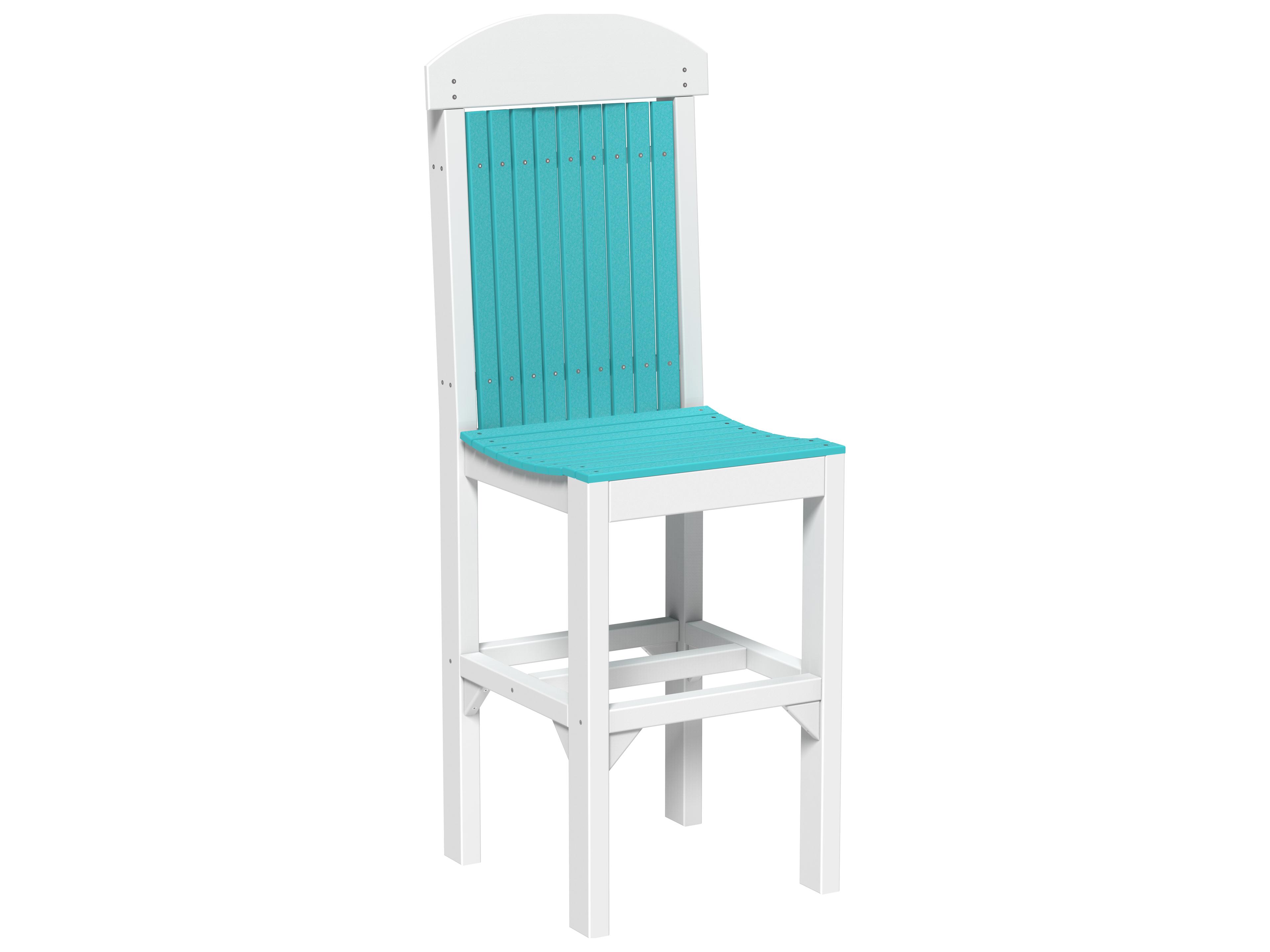LuxCraft Recycled Plastic Classic Bar Height Side Chair