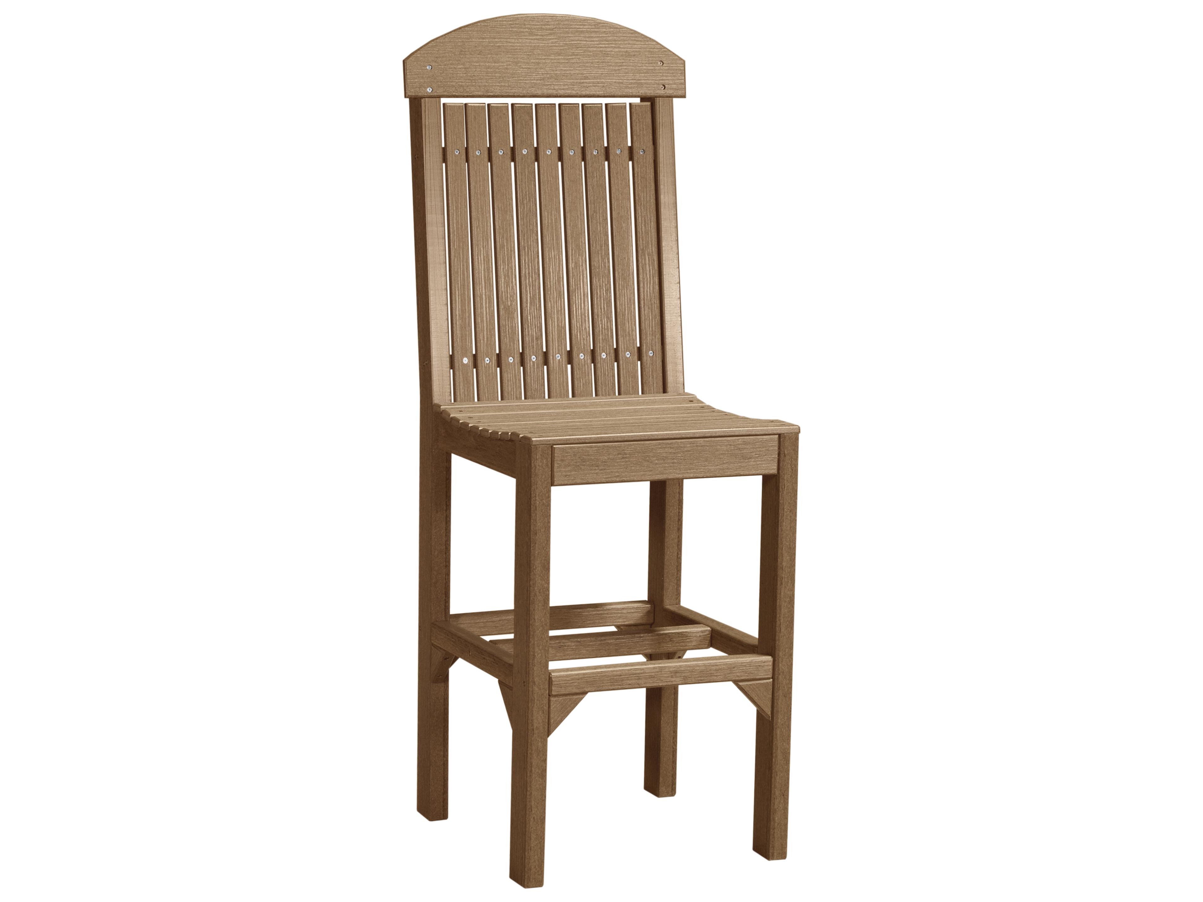 LuxCraft Recycled Plastic Classic Bar Height Side Chair