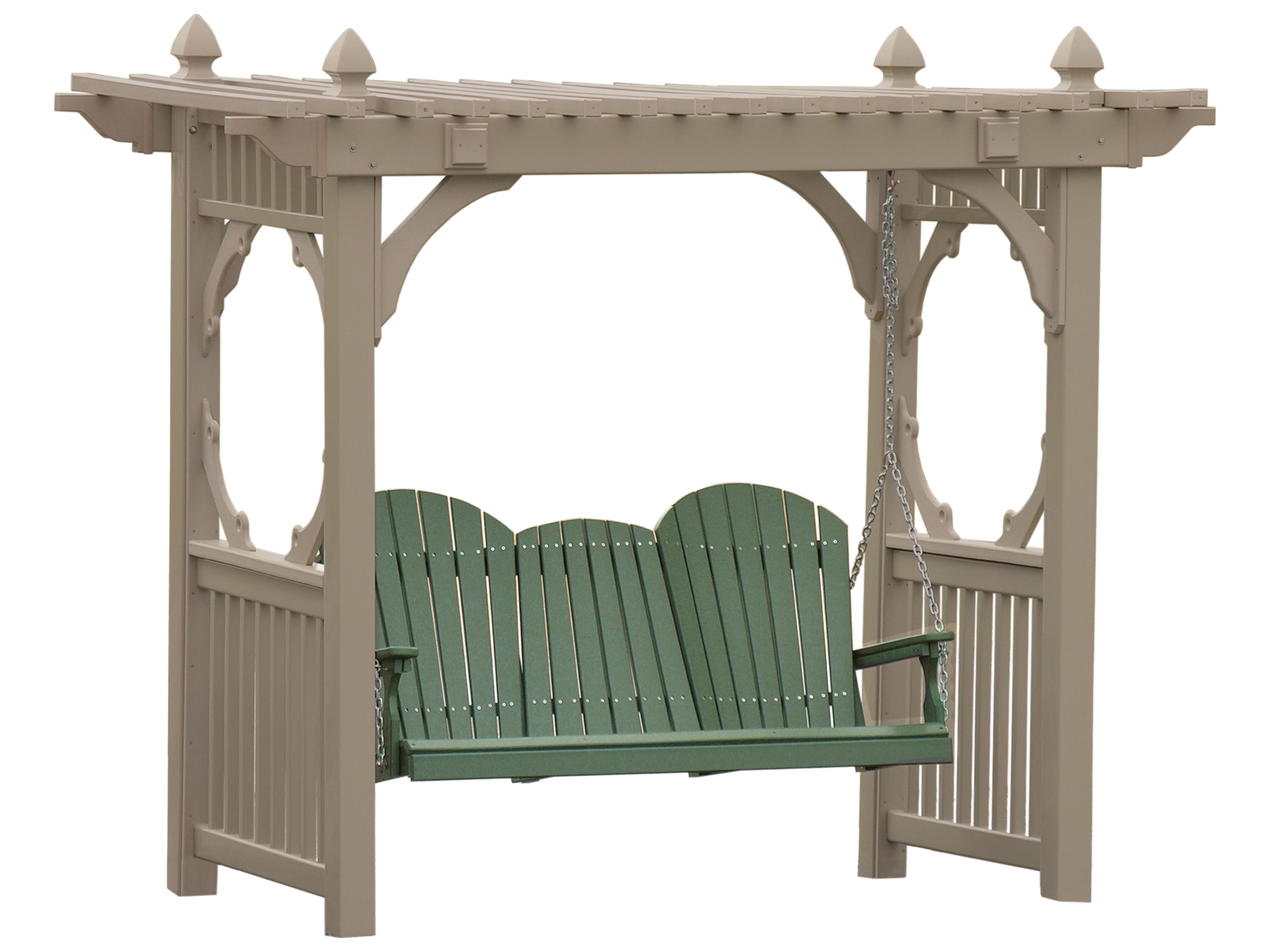 Classic Vinyl Outdoor Patio Swing Stand - Clay