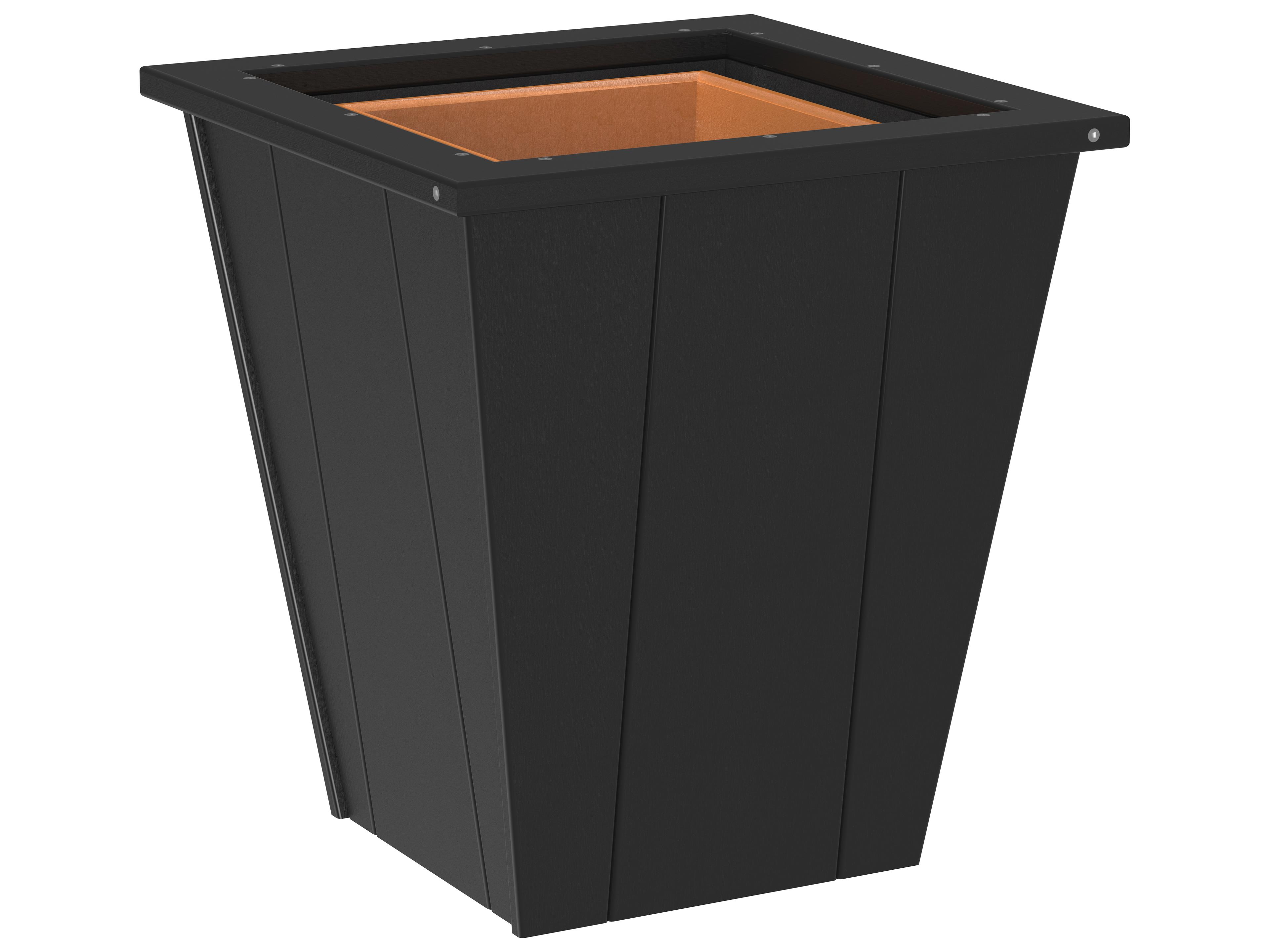 LuxCraft Recycled Plastic Elite 18" Square Planter