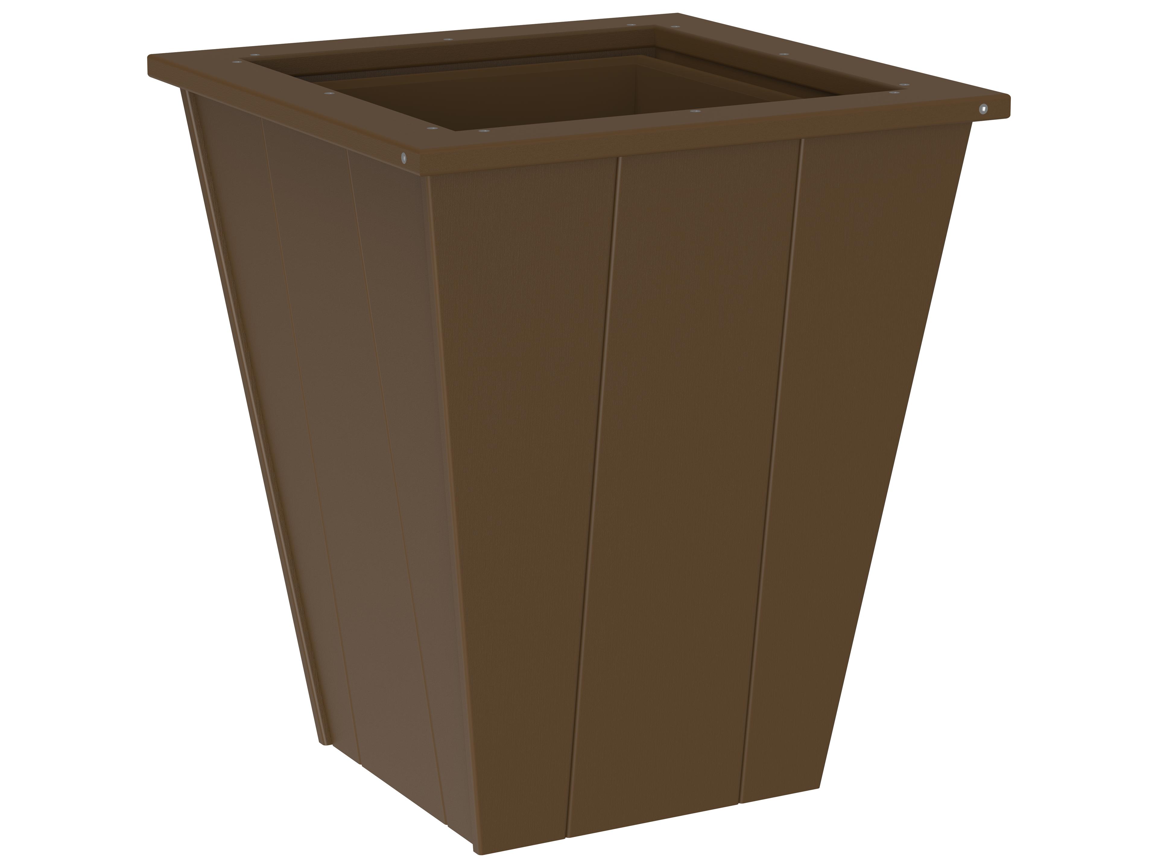 LuxCraft Recycled Plastic Elite 22" Square Planter