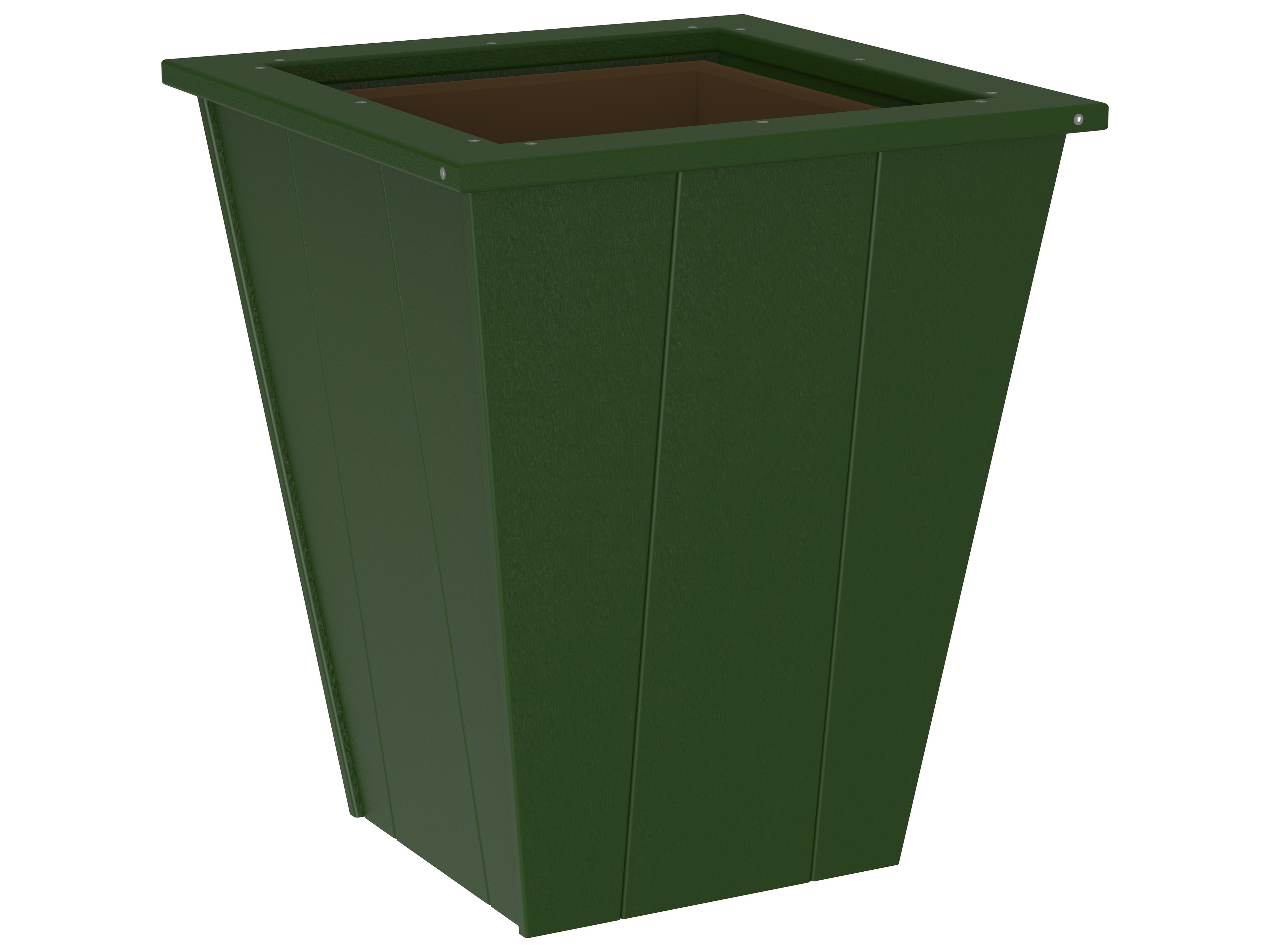 LuxCraft Recycled Plastic Elite 22" Square Planter
