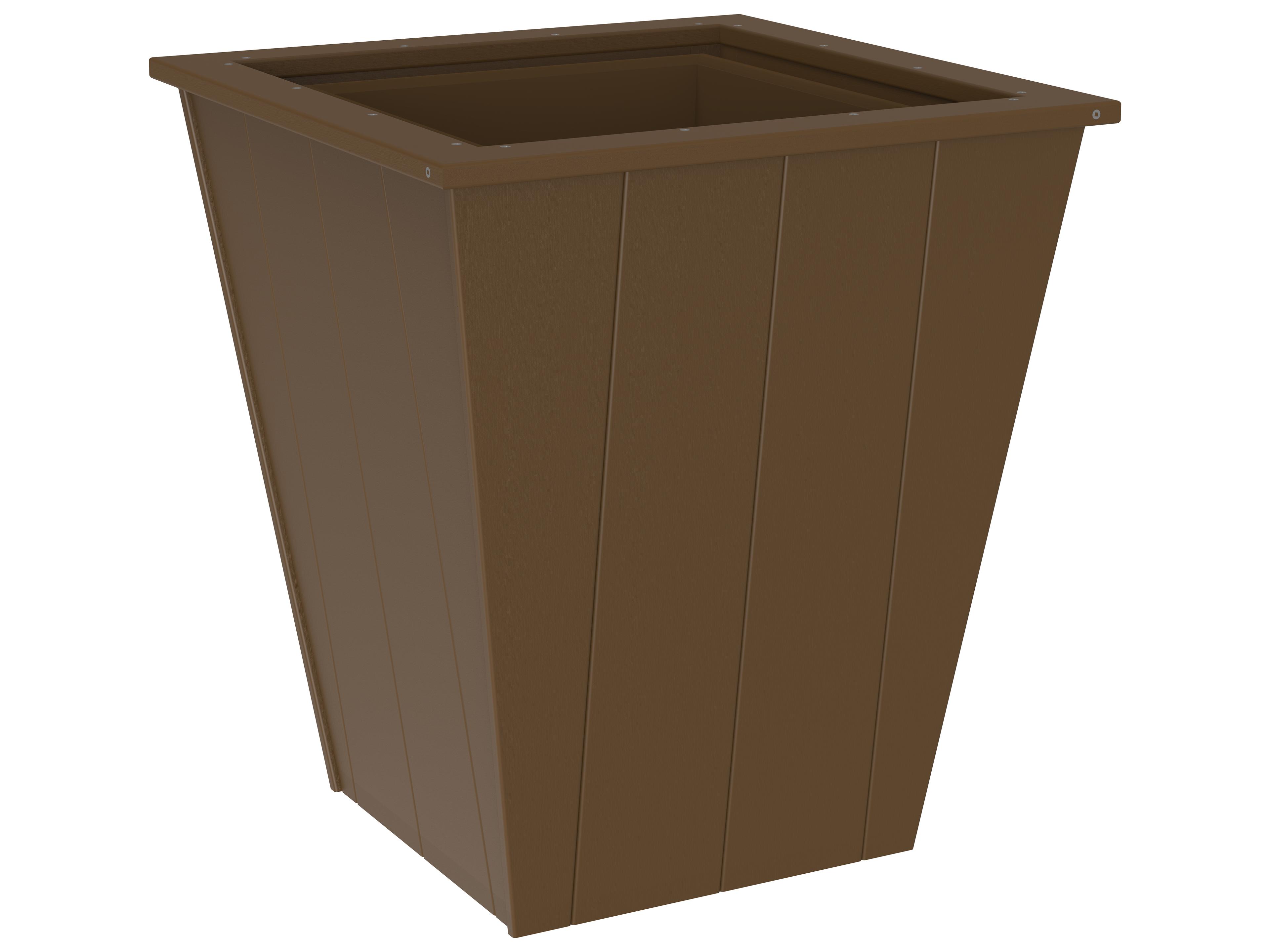 LuxCraft Recycled Plastic Elite 26" Square Planter