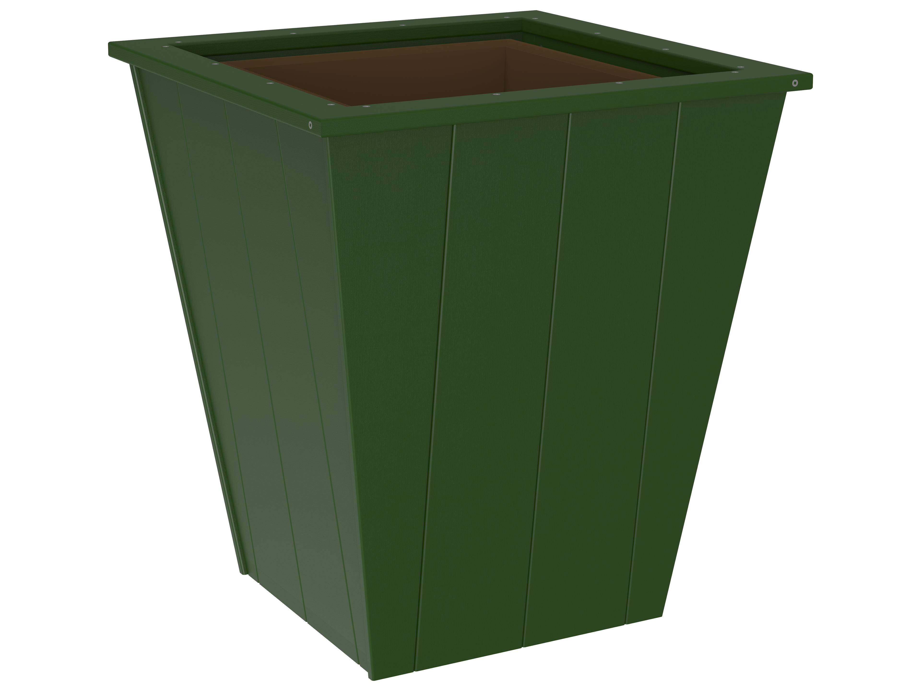 LuxCraft Recycled Plastic Elite 26" Square Planter